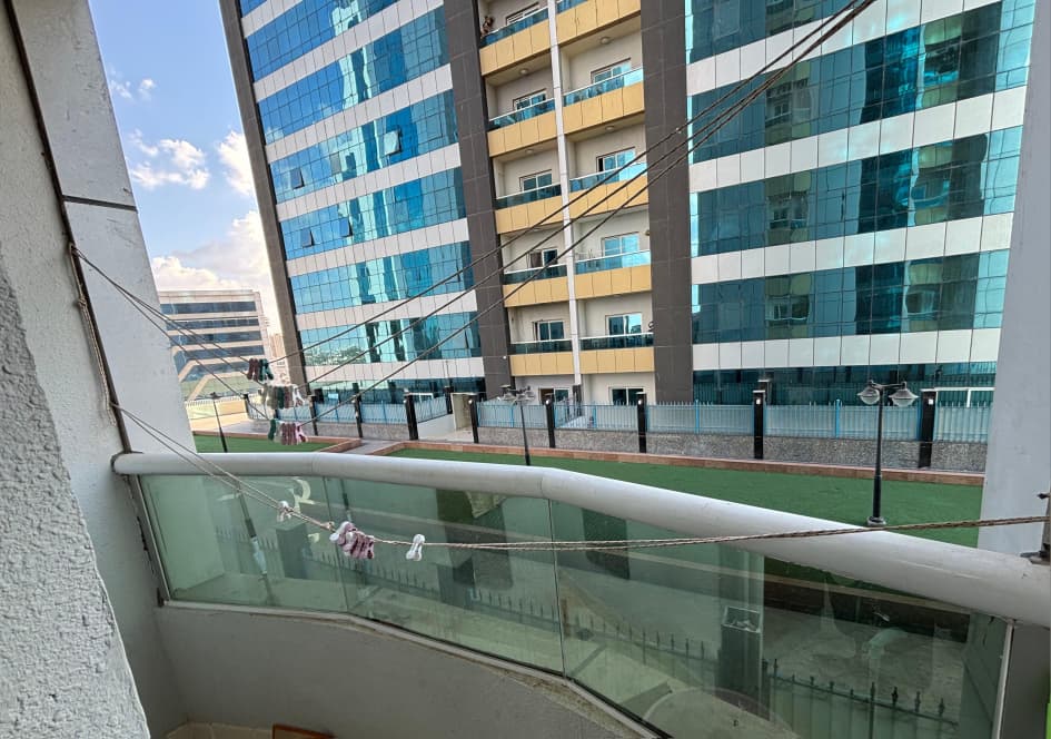 A spacious 2-bedroom apartment with a living room, located in the prestigious Al Orient Towers. The apartment spans 1444 sqft,