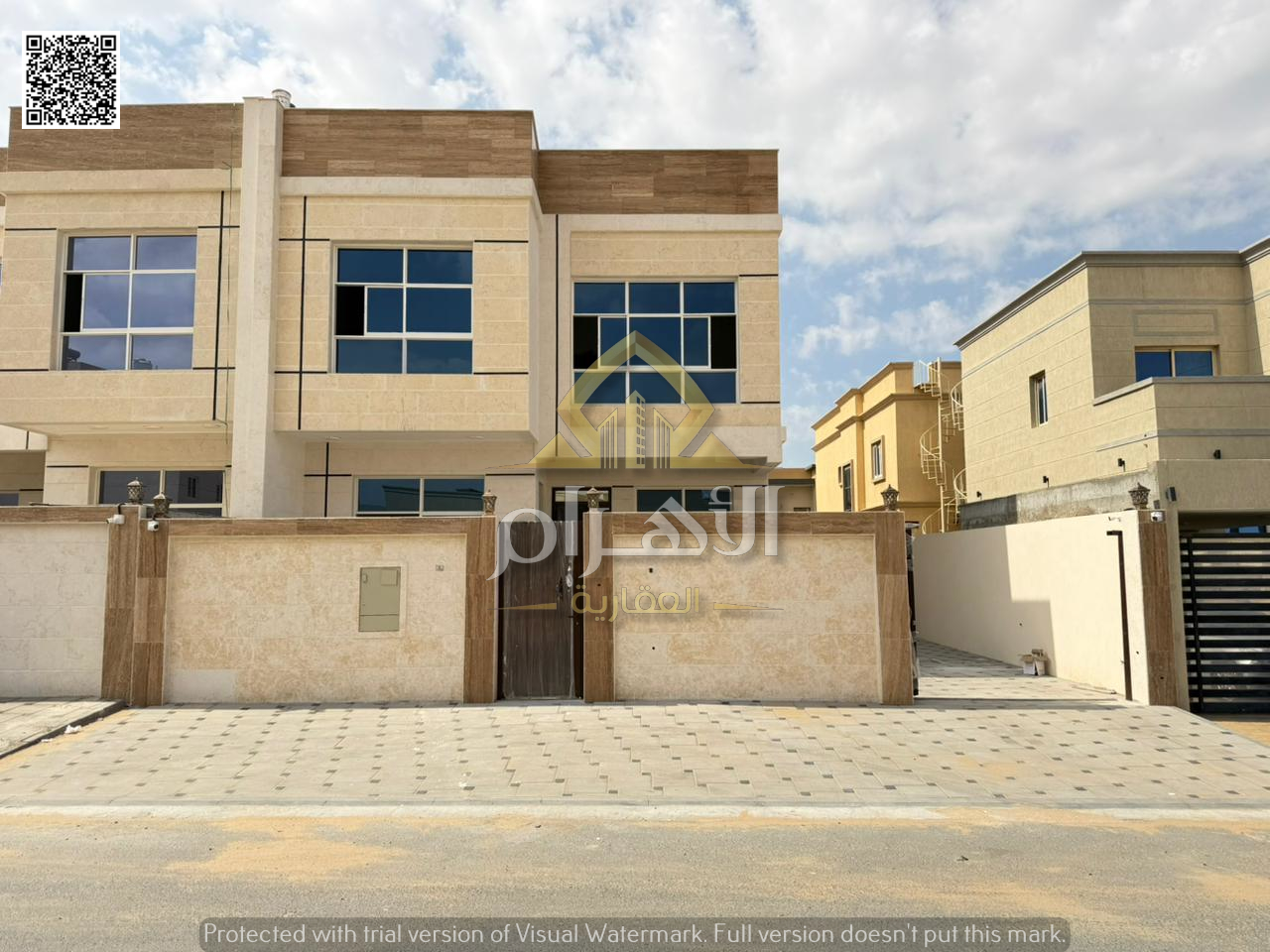 Luxury villa for sale in Al Zahia neighborhood – modern design, two floors + roof