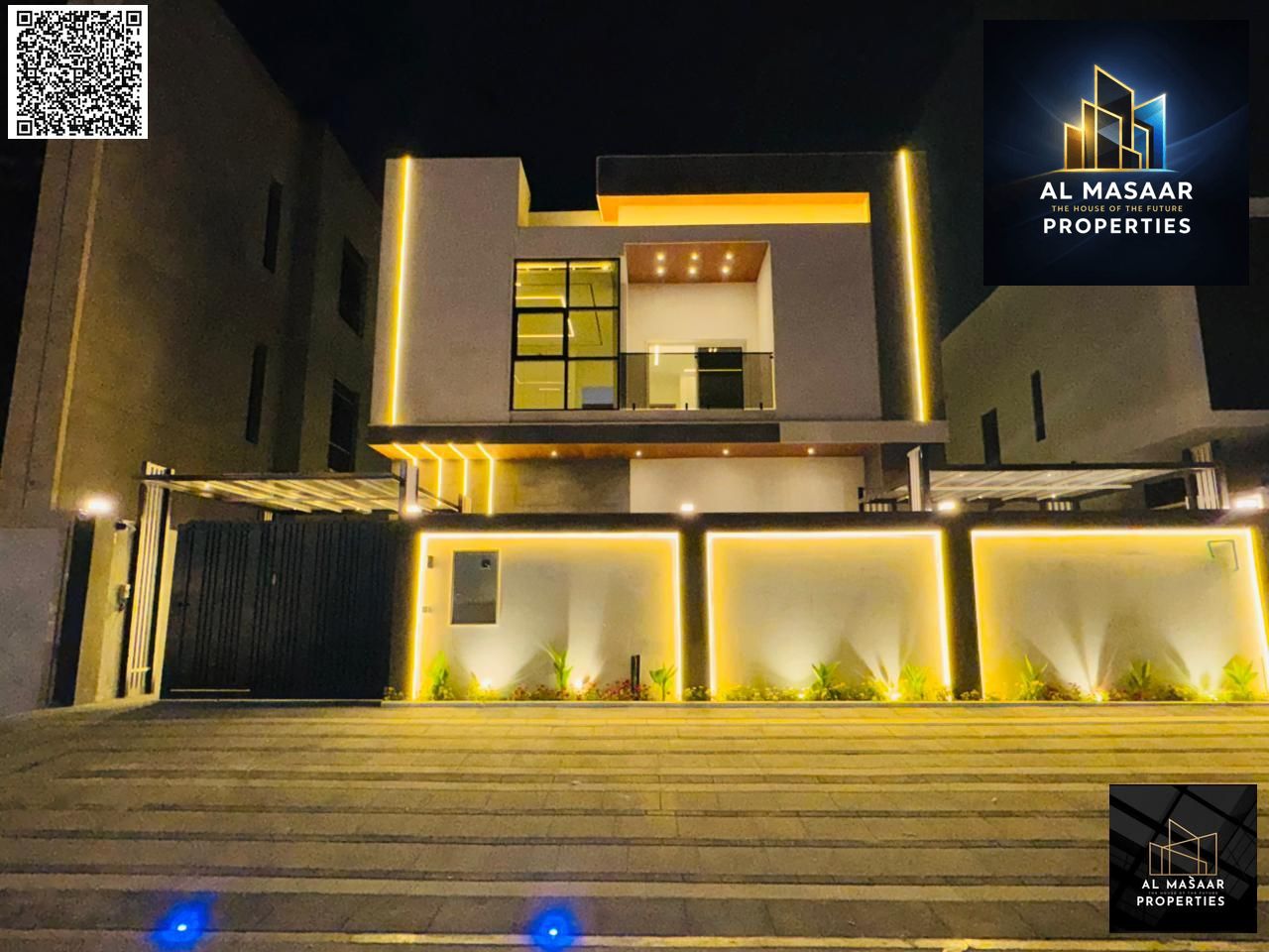 Modern villa with a garden directly opposite Azha complex, price includes registration and ownership fees for all nationalities.