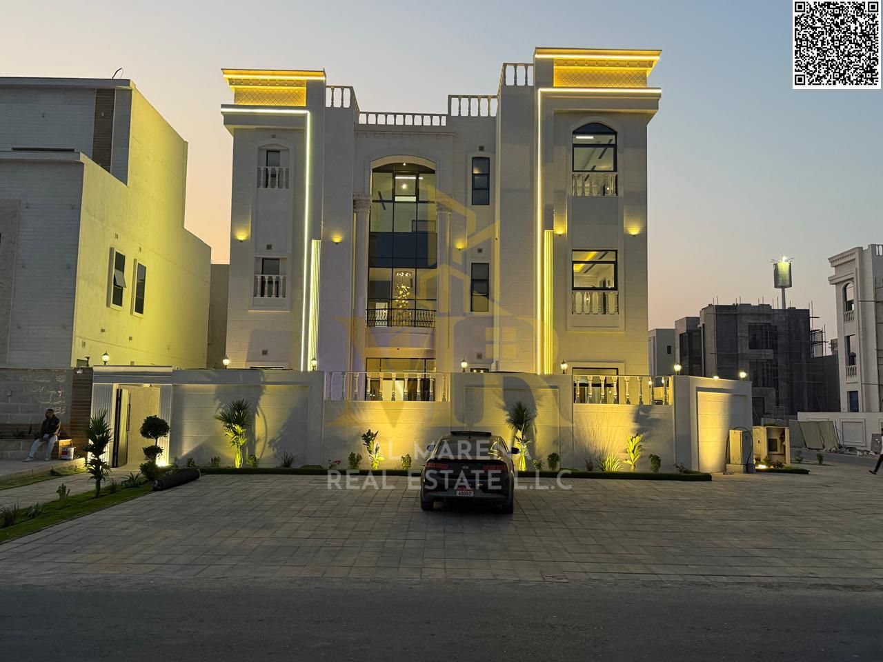 A villa with all registration and ownership fees included, on the main street, ready to move in, in the most prestigious areas of Ajman. Freehold owne