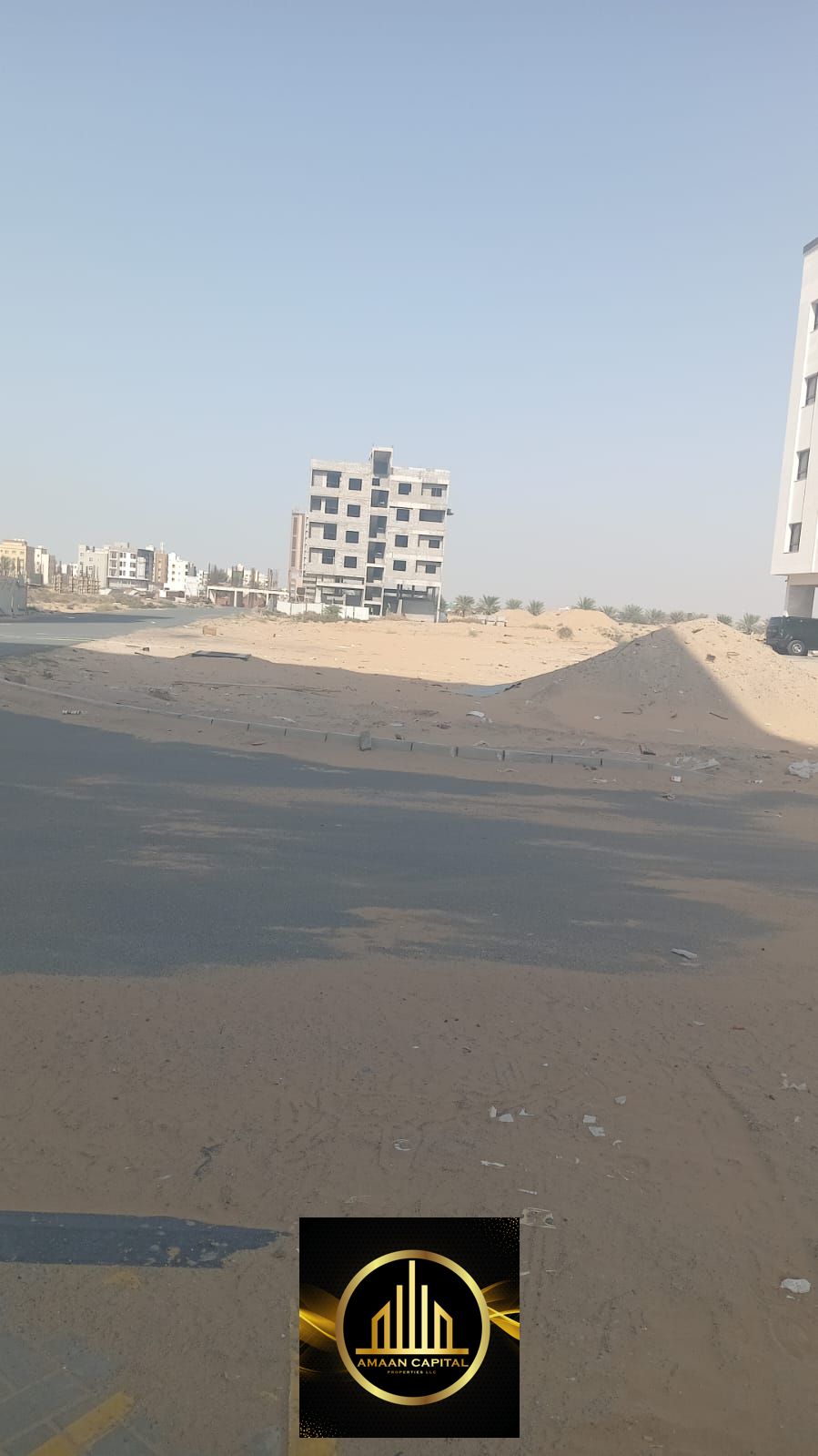 For sale in Al-Aliya Residential/commercial land plot in Al-Aliya Global, excellent location, 1 foot & G+4