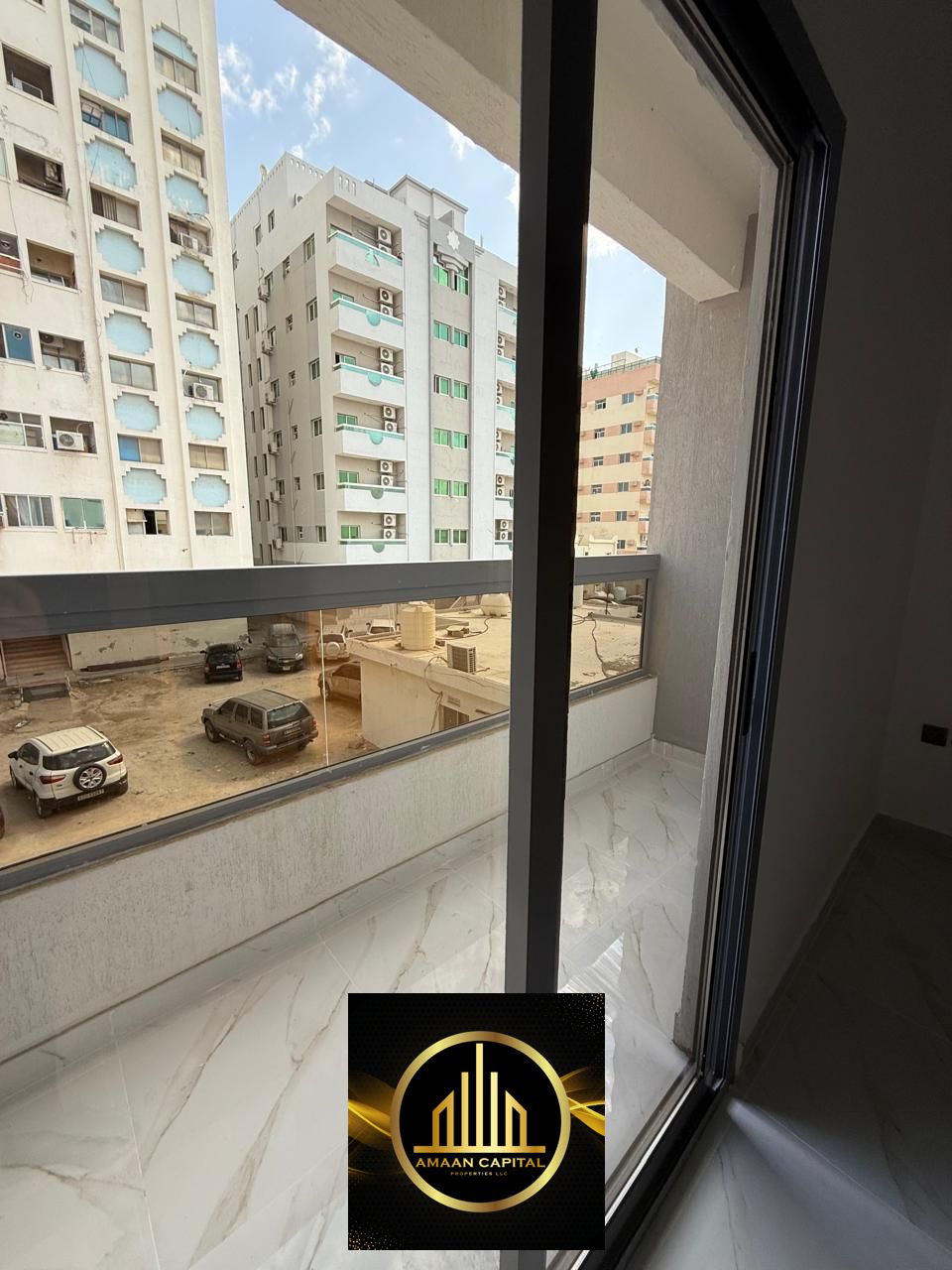 One bedroom and living room, first occupancy, for annual rent in Ajman