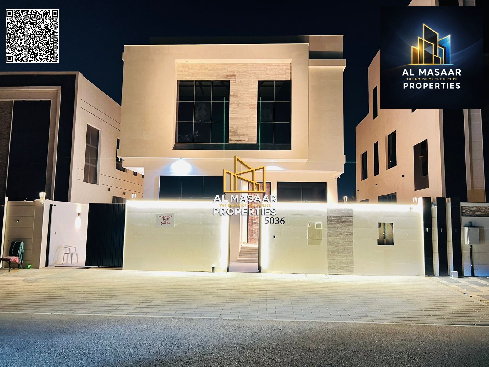 Modern villa with custom finishes for sale in Ajman. Freehold ownership available to all nationalities. Price includes registration and ownership fees