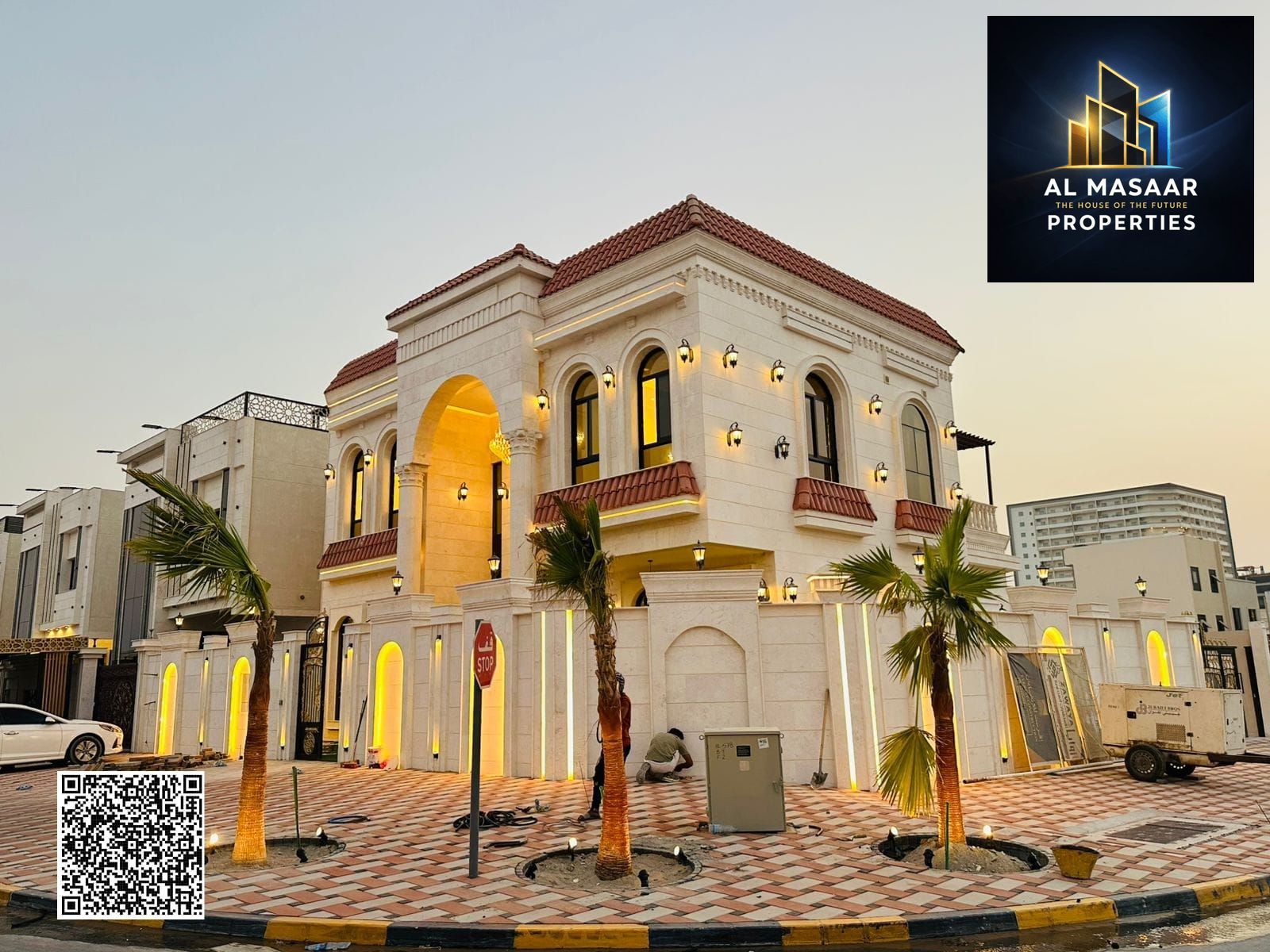 Classic corner villa design, palace style, large area, freehold ownership for all nationalities