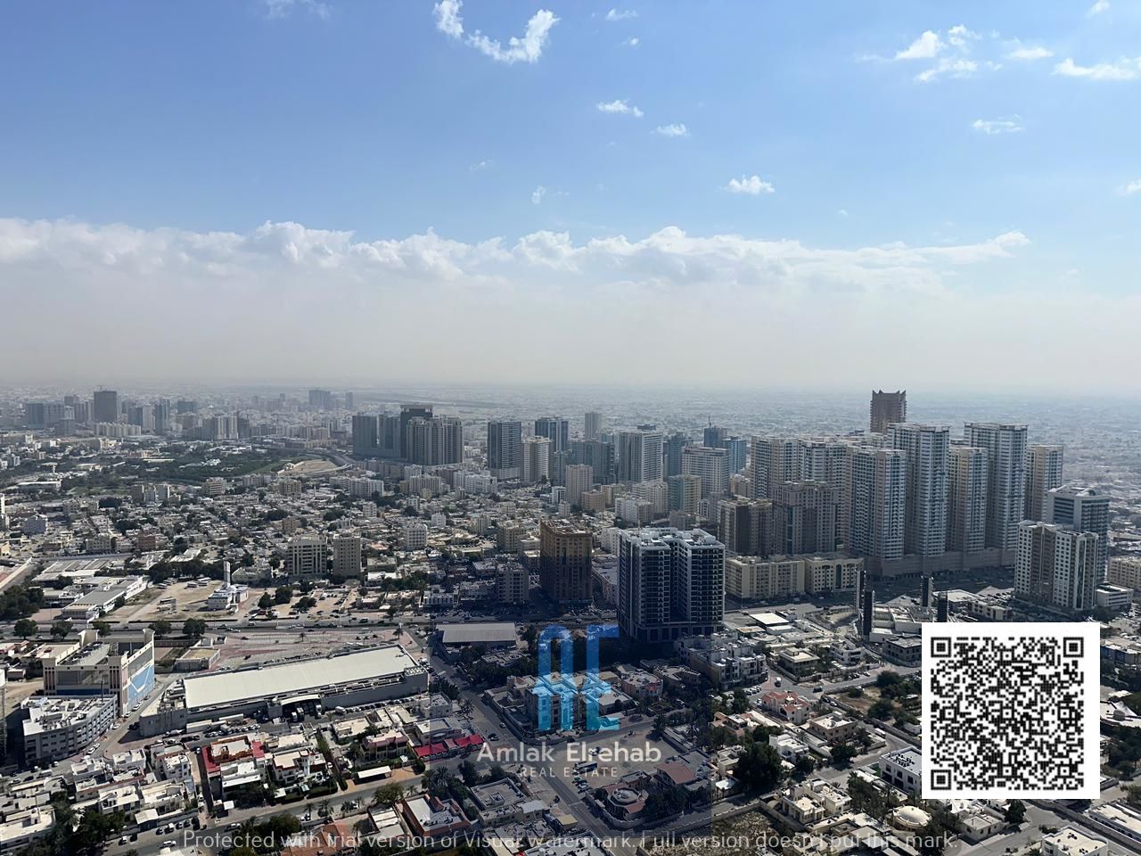 Cheapest price for a two-bedroom apartment with a living room for rent in Corniche Tower with a maid's room