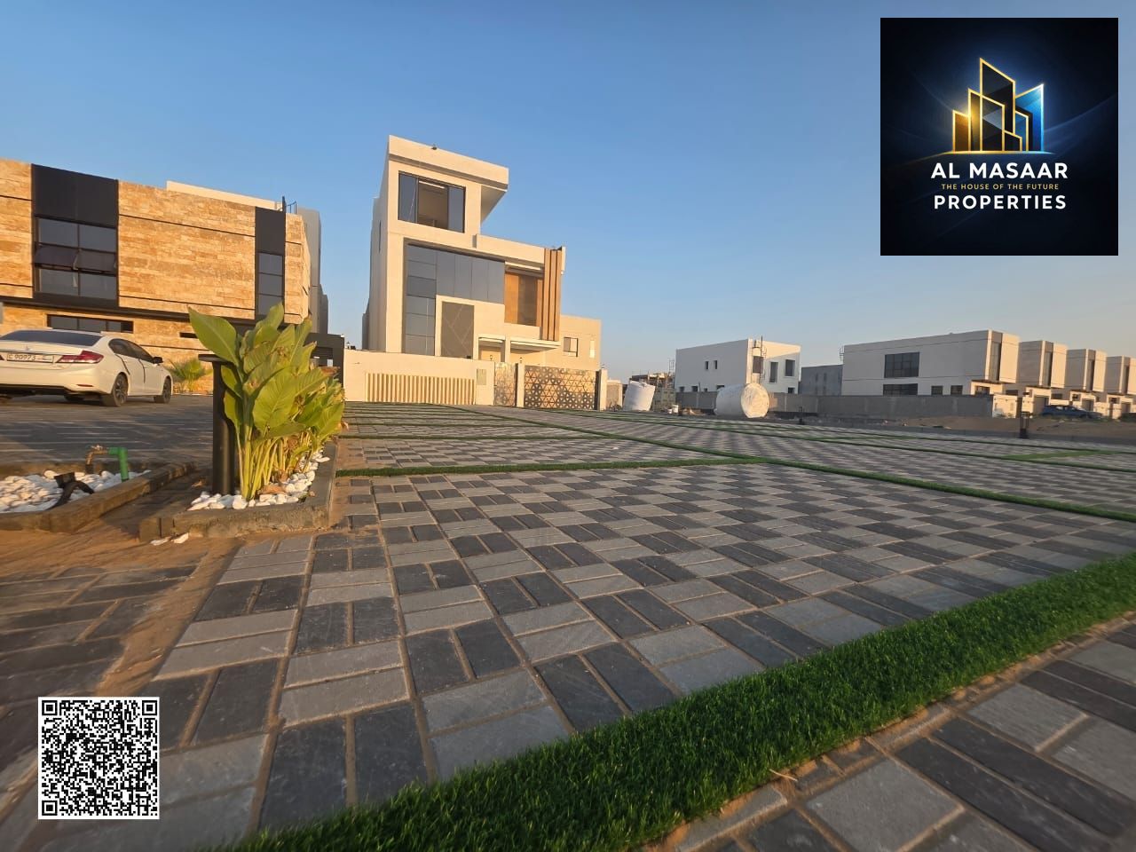 Villa for sale in Al Bahia area, freehold ownership available to all nationalities, including registration and ownership fees.