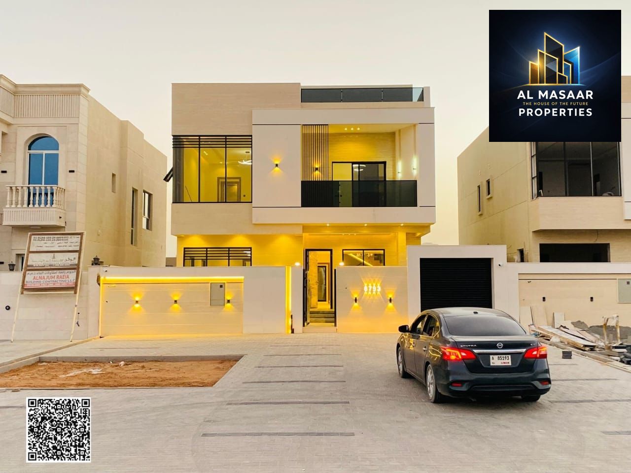 Ground floor, first floor, and roof on the main street separating Al-Zahia and Al-Haliyo, behind Azhi Community.