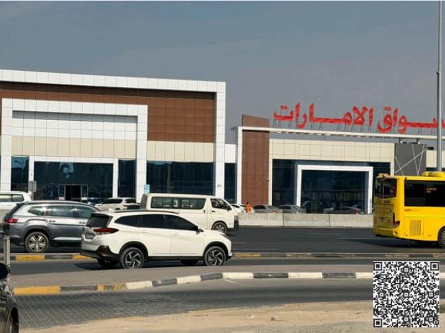 The strongest investment opportunity – industrial land next to Al Safeer Hypermarket and Emirates Markets, second plot from Sheikh Khalifa Street.