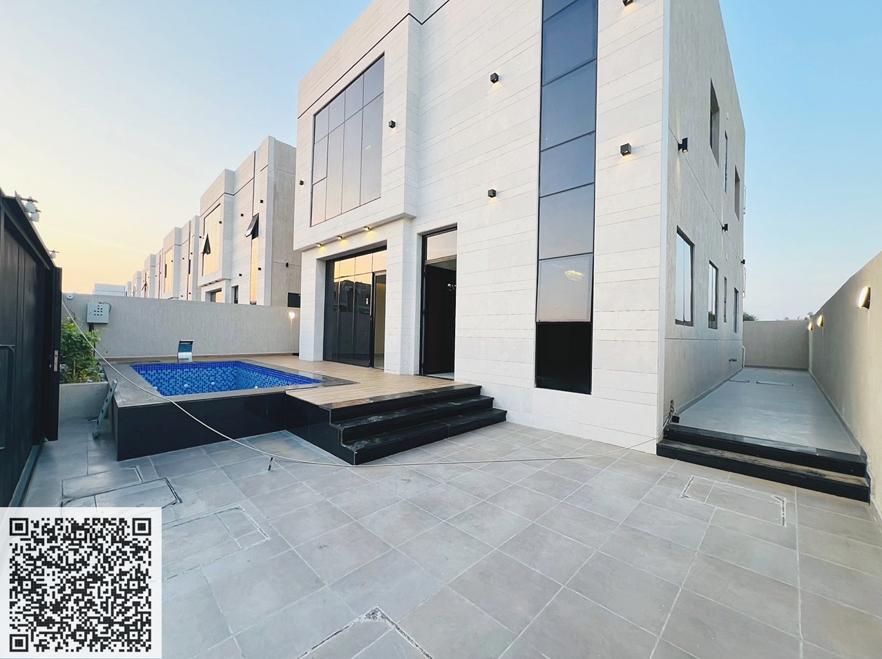 Luxury modern villa for sale with a swimming pool – Al Helio 2, Ajman | Strategically located on Sheikh Khalifa Street