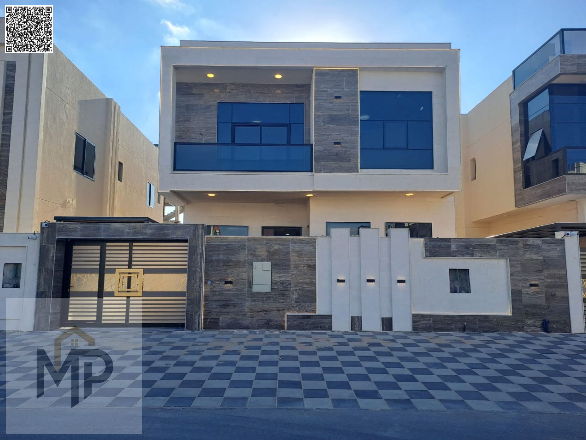 Villa for sale at ajman| al helio2 area| 5 master rooms, majlis, 2 halls, maid room | freehold for all nationalities| 0 registration fees.