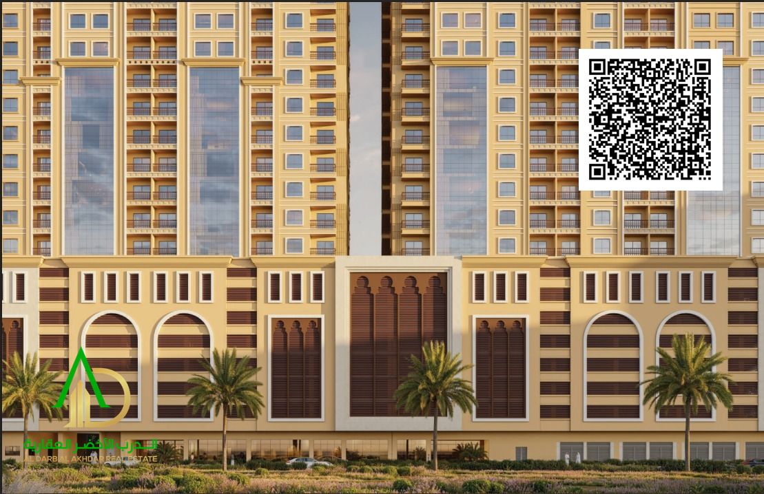 Burjeel Tower: A profitable investment. Buy a spacious two-bedroom apartment with a living room, boasting a prime location directly overlooking Ajman