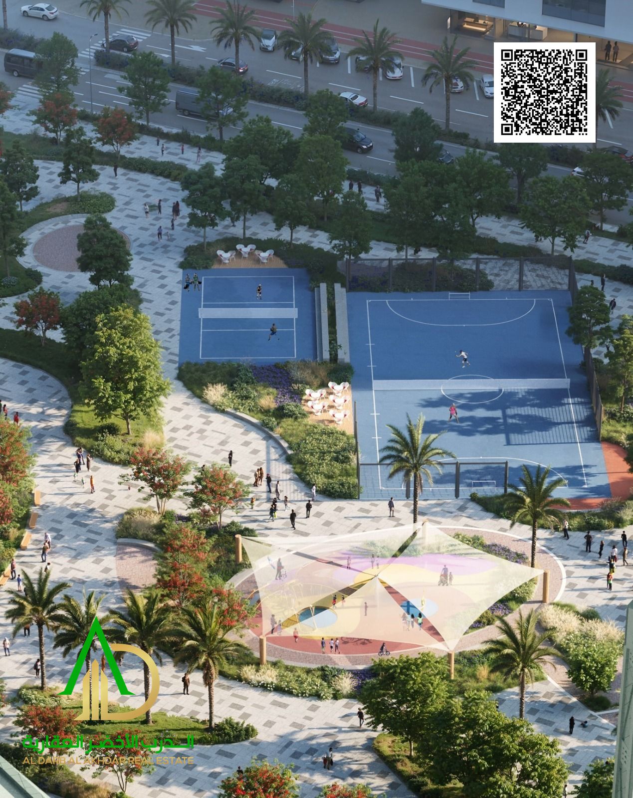 Studio apartment for sale in Ajman, in the Tiger Downtown Ajman project in the Al Alia area. The project is a fully integrated city with exceptionally
