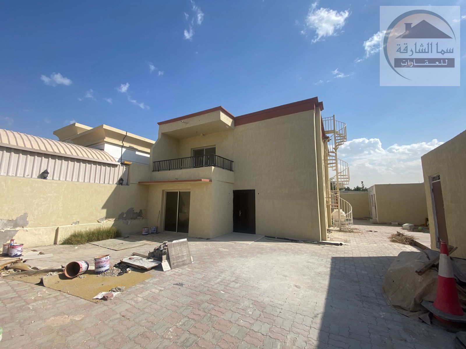 For sale a two-storey house in a corner opposite the mosque in the Emirate of Sharjah Al Ghafia area