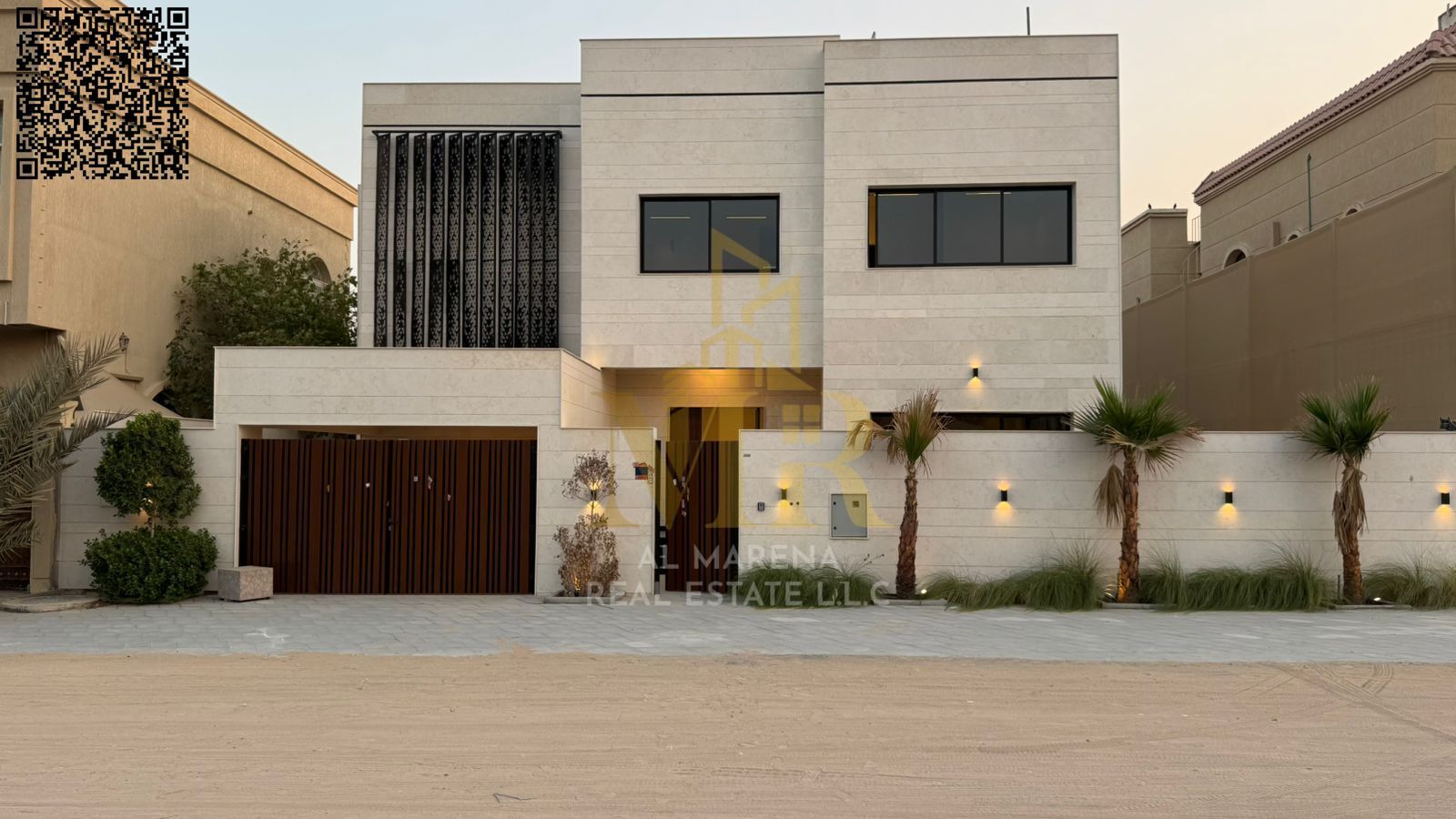 A villa with electricity and water included, on the main street, ready to move in, in the most prestigious areas of Ajman. Freehold ownership for all