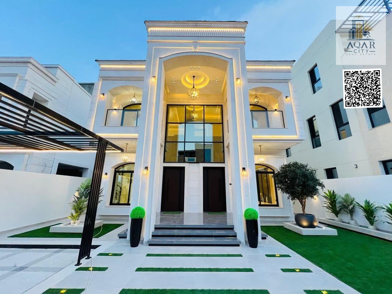 **Strategic location near all services Distinctive location, classic villa, including registration and ownership fees, central air conditioning, Valroof pergola with a waterfall and a beautiful sitting area High-quality finishing, negotiable and spaci