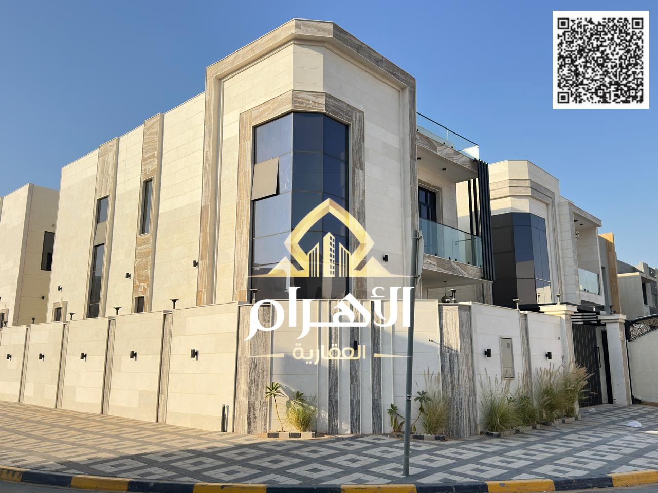 Luxury residential investment villa for sale – Al Zahia, Ajman. Super deluxe finishing – luxurious marble stone – corner location on two streets.