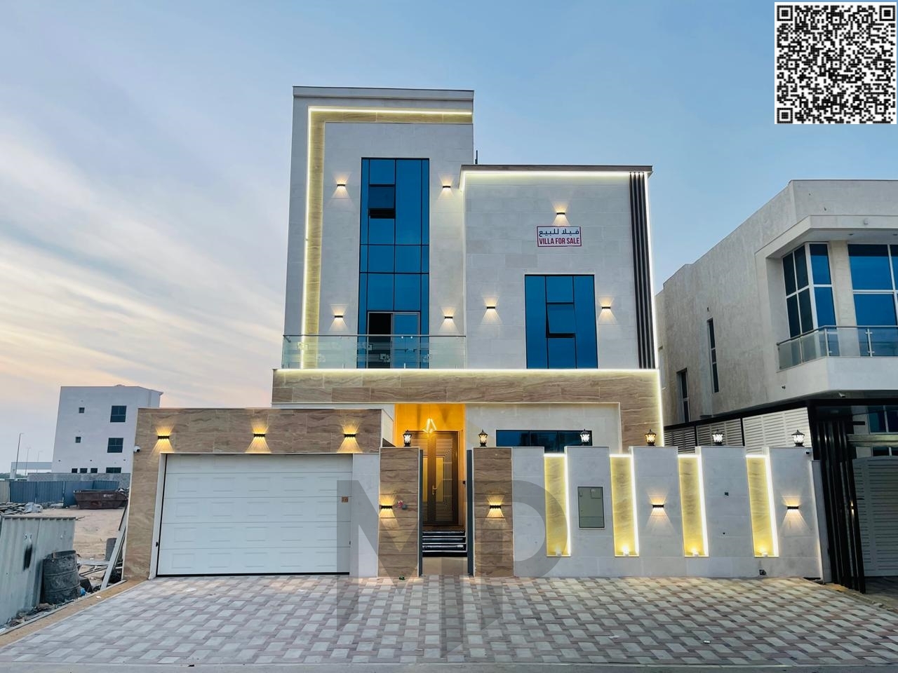 A luxurious, super deluxe villa is for sale in Al Bahia. The price includes registration and ownership fees.