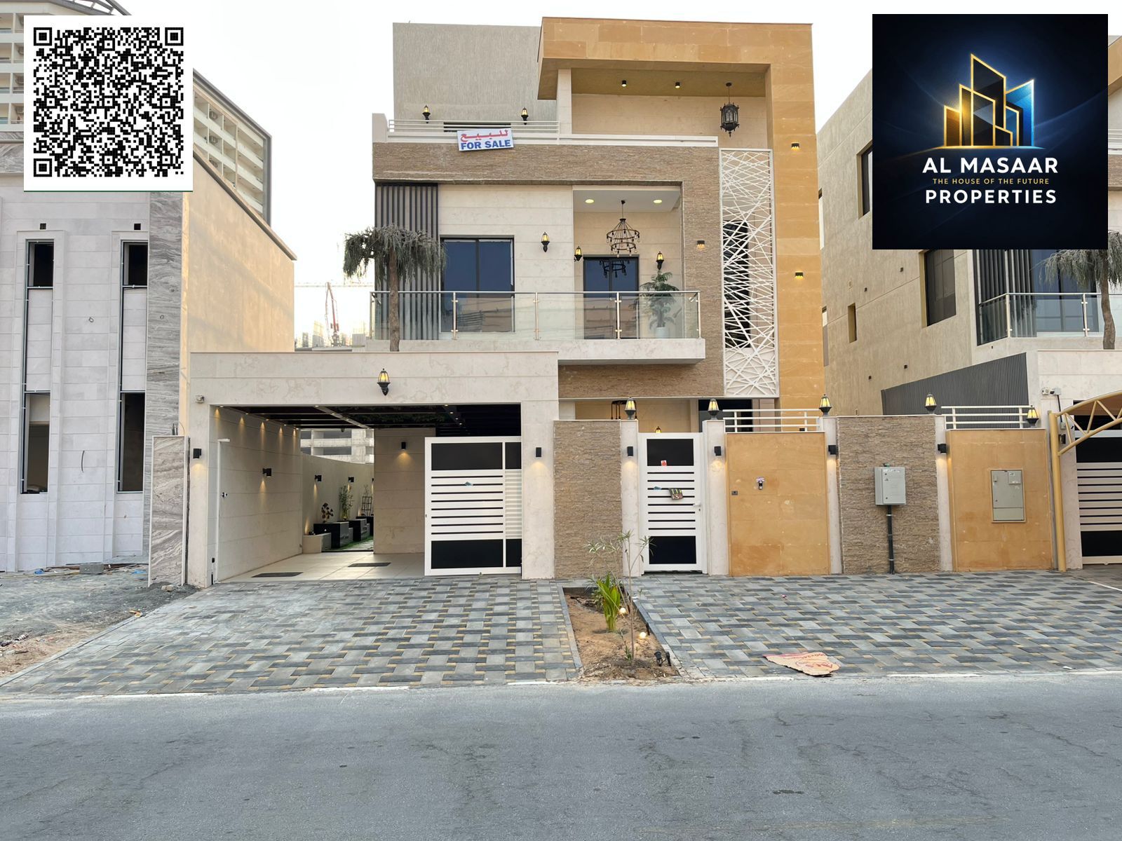 Luxury villa for sale in Al Helio - Ajman | With a swimming pool, roof, and spacious outdoor seating area | Luxury personalized finishing | Including