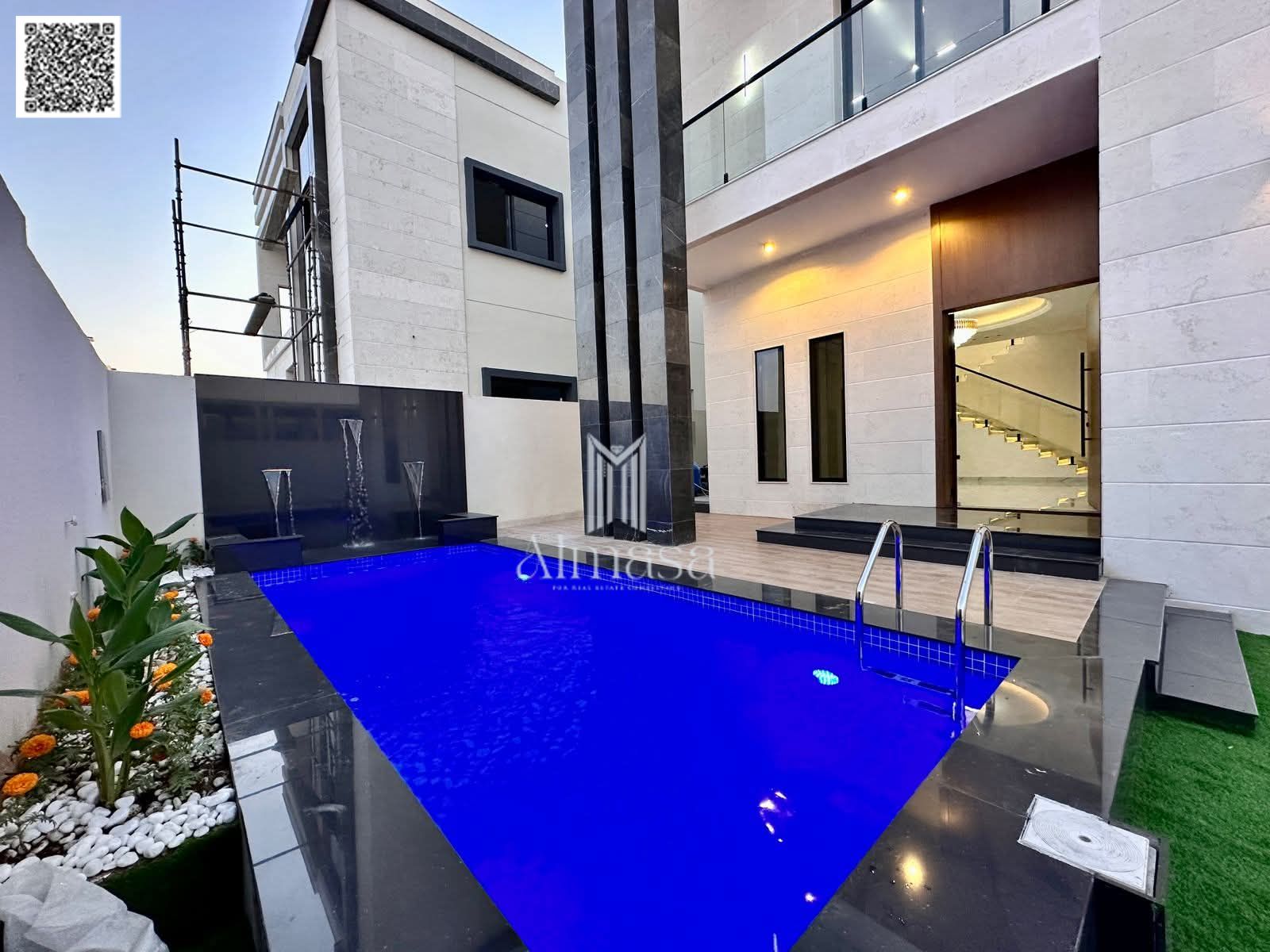 Rare and unique investment opportunity in Ajman a modern villa with a yard swimming pool and luxurious finishing