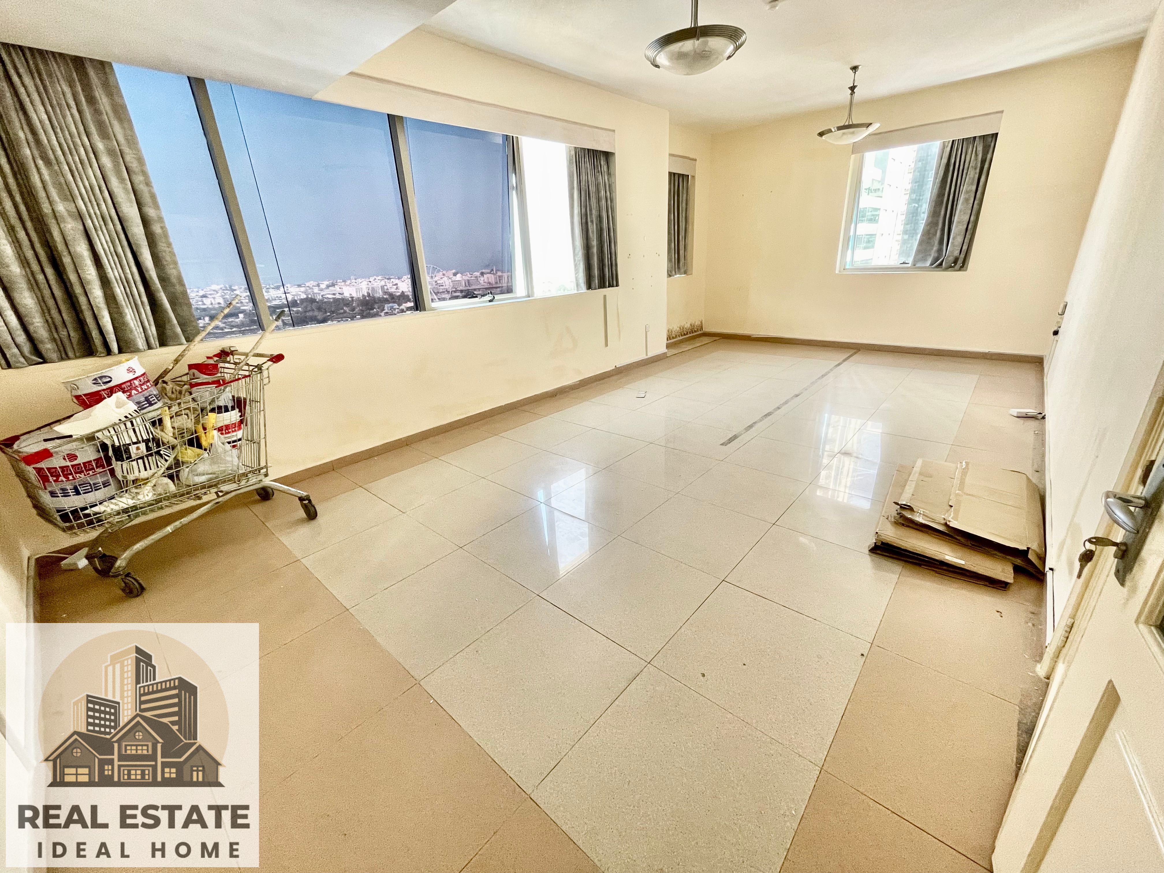 Hot offer | 3bhk with corniche view | maid room | wardrobe | lobby | central ac | pure family building | Covered parking also available |