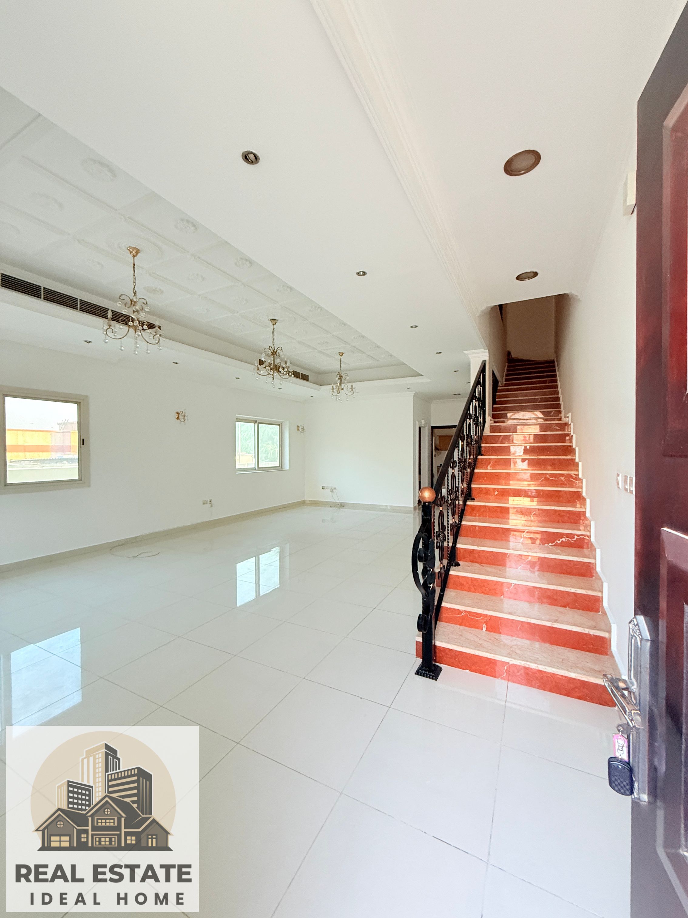 STAR OFFER …. . CENTRAL AC 3 B H K VILLA …. Rent only 90K with All Master Bedrooms + Maids Room
