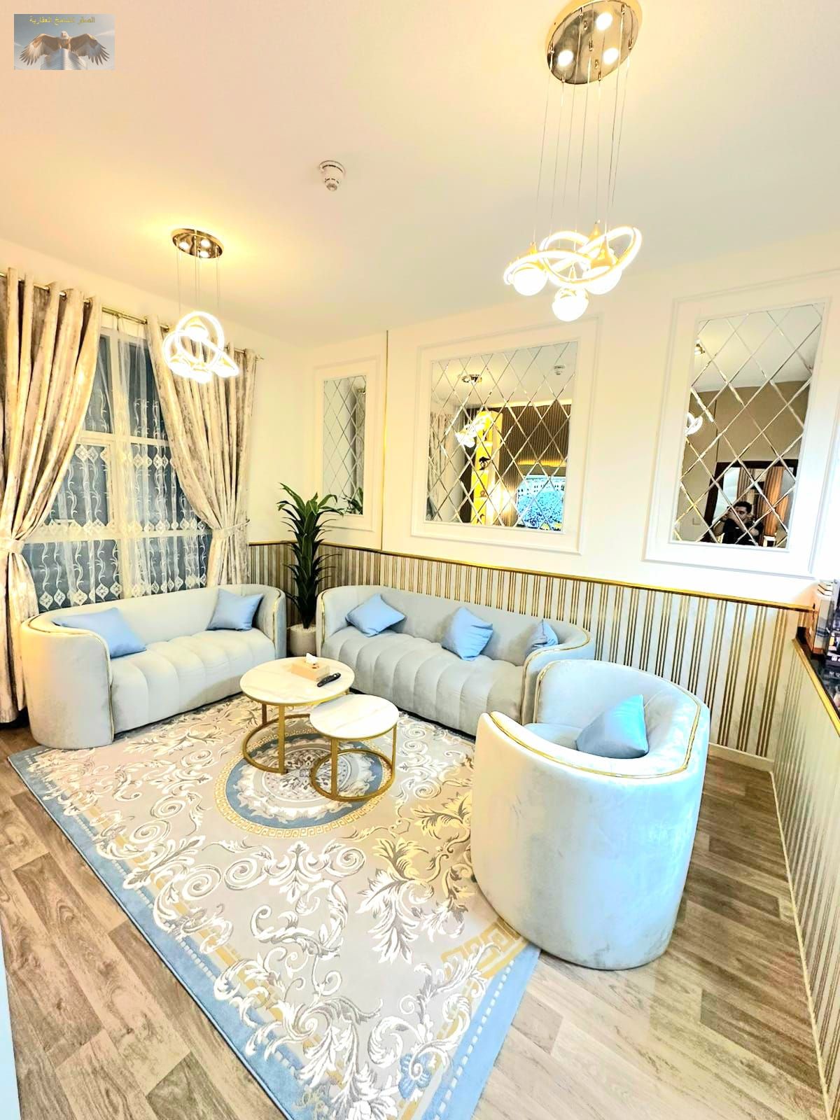 Furnished 1-bedroom apartment for annual rent, first tenant, including all bills and internet, with private parking, ready for immediate move-in.
