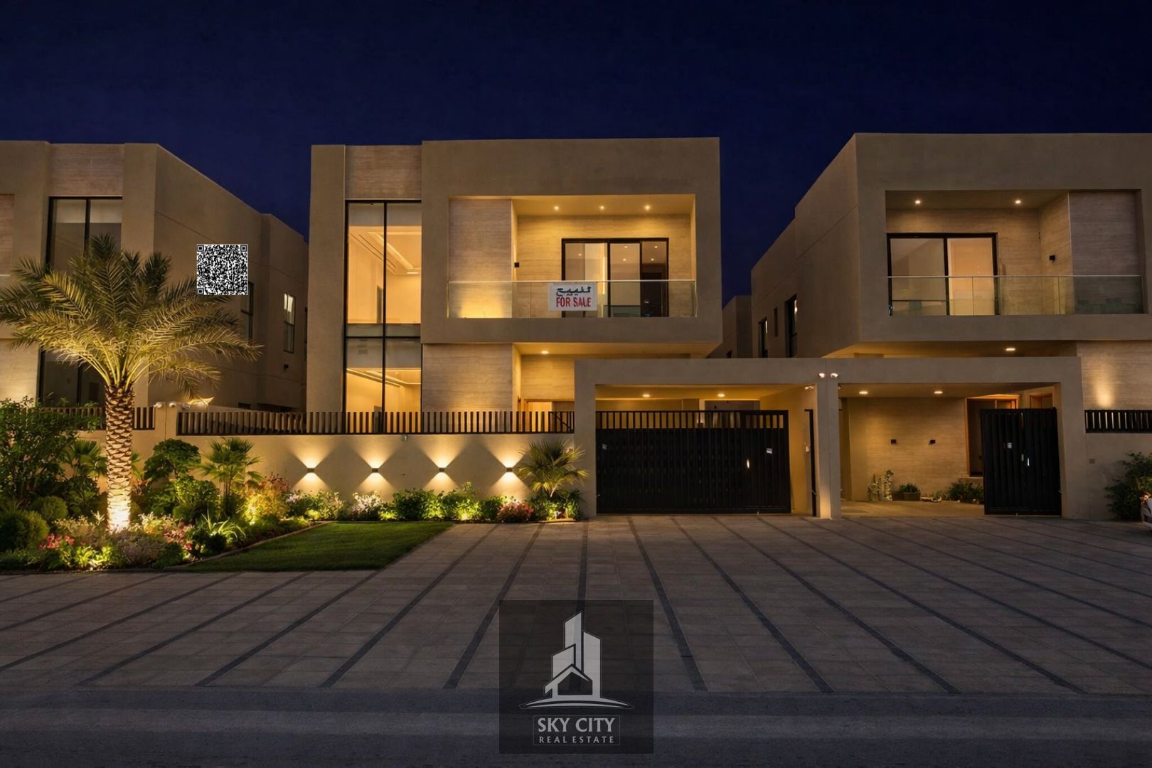 Two floors with 5 rooms, two living rooms, and a swimming pool, close to Sheikh Mohammed Bin Zayed Road.