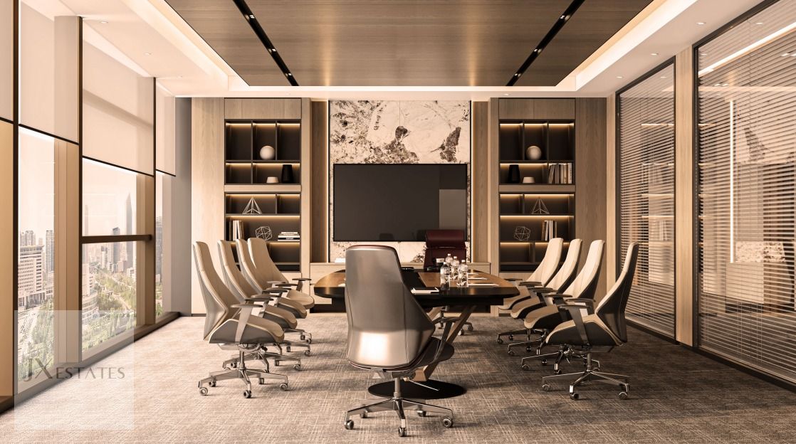 Sophisticated Office Space with Scenic Pool Views