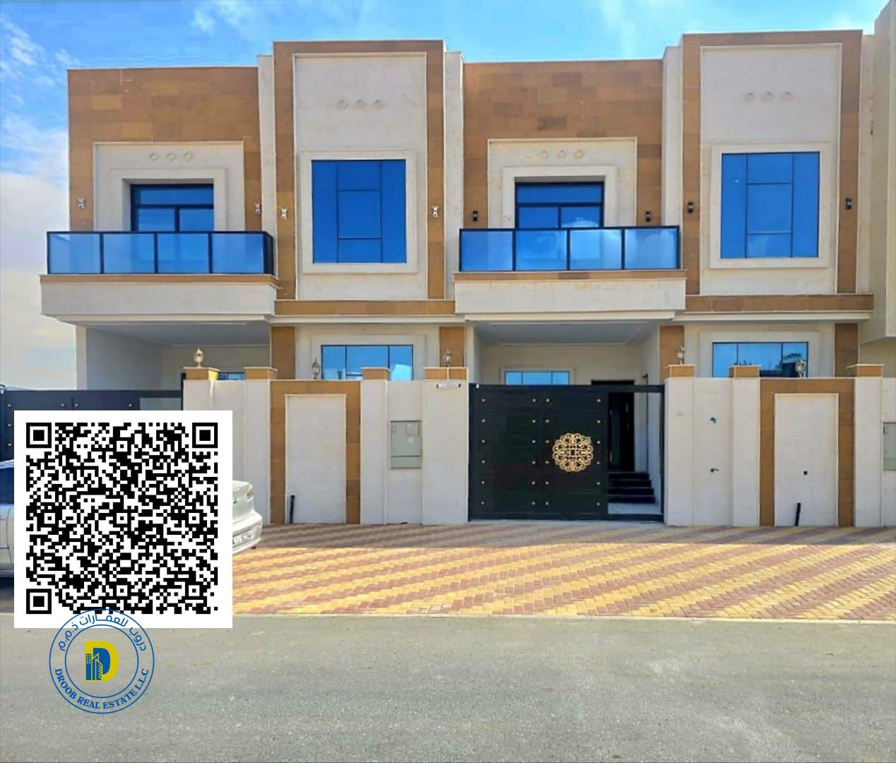 For sale in Al Yasmin: a luxurious villa with 5 bedrooms and a rooftop, including registration fees.