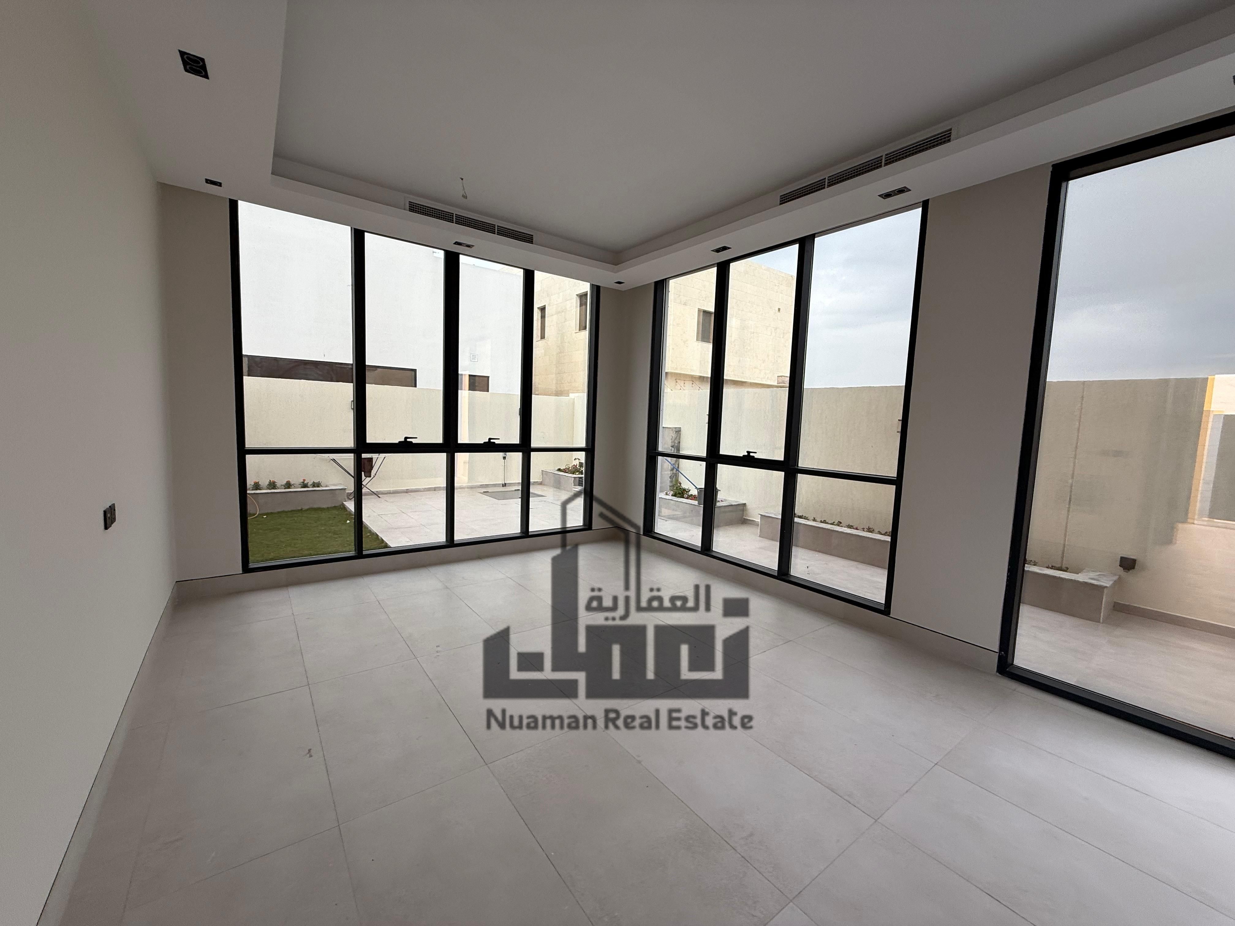 Modern Finished Residential Villa for Sale in Al Hoshi, Sharjah, Ready to Move In, Four Master Bedrooms, Central Air Conditioning.