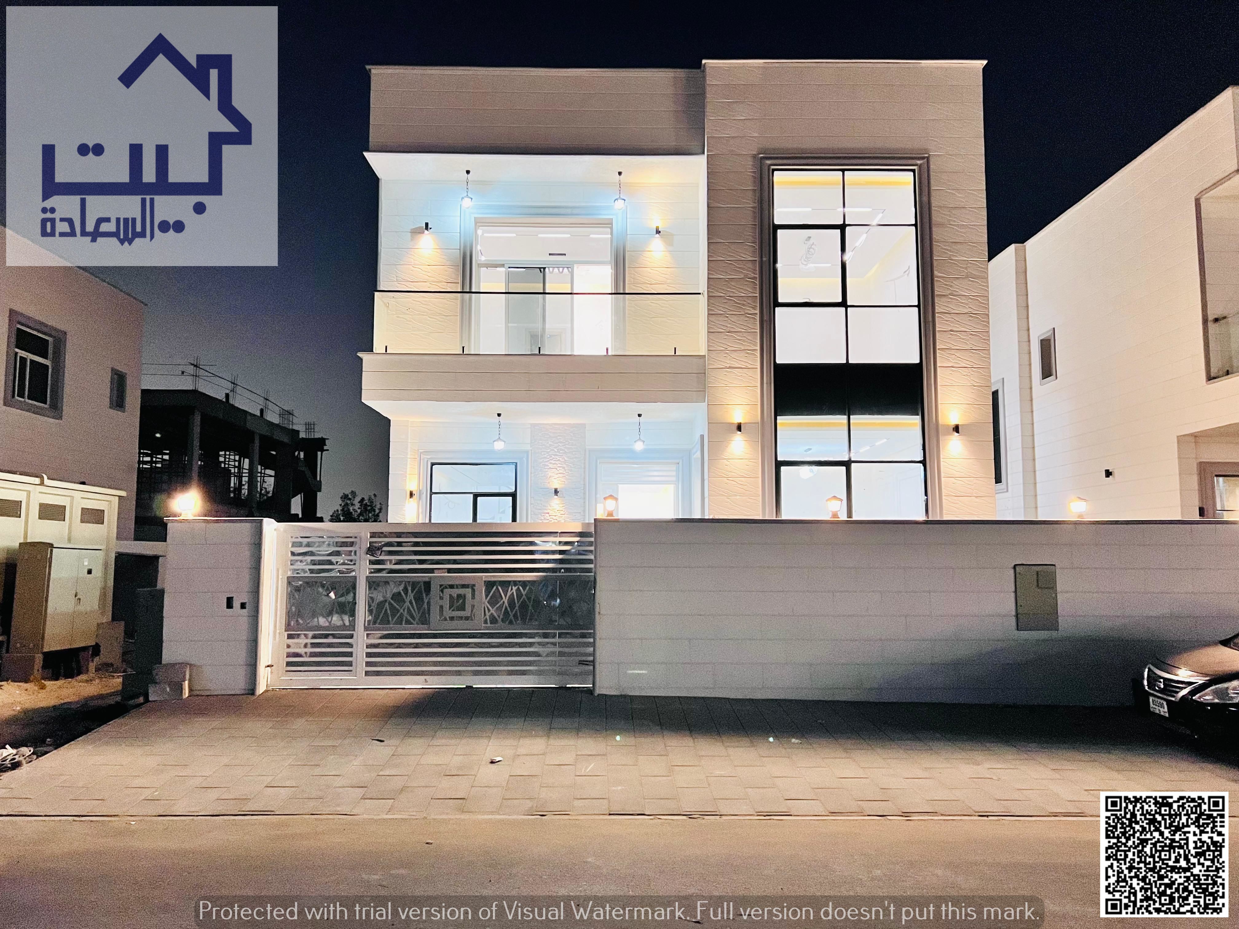 For Sale: Modern villa in Al Zahya, Ajman. Freehold, move-in ready. Includes registration, water, electricity, and central AC.
