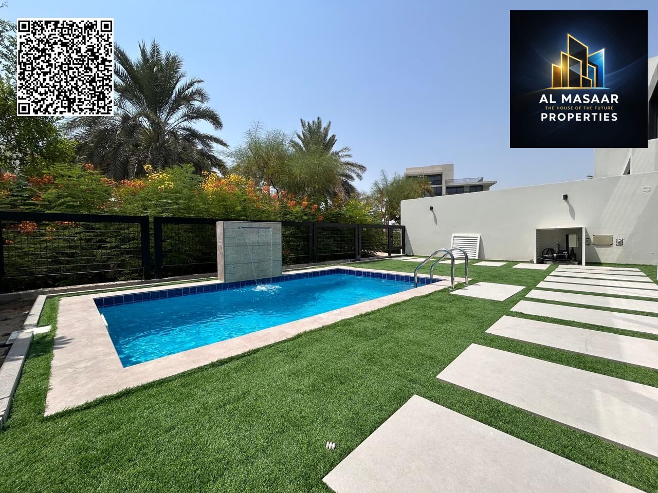 Luxury villa in the heart of Al-Zawraa golf courses, in the heart of nature, including electricity, water and air conditioning
