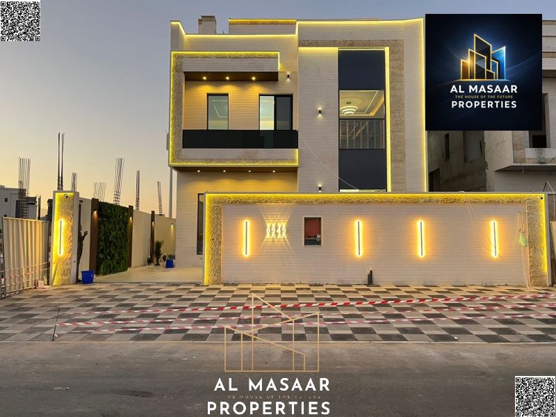 European-style villa with a modern design in Al Zahia, priced inclusive of registration and ownership fees, with bank financing or cash payment option
