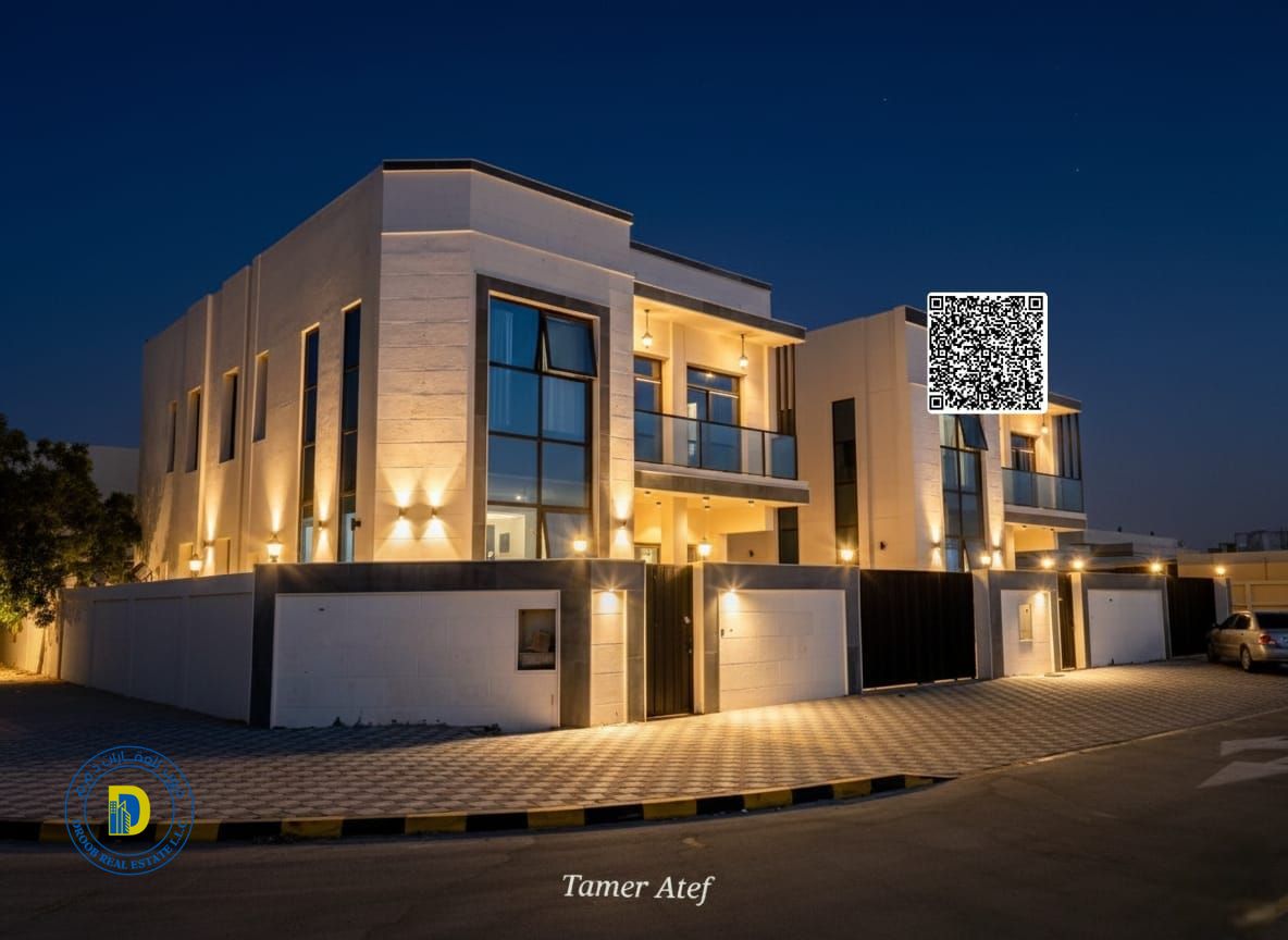 luxury, 5BR corner villa in Al Mowaihat 2, super deluxe finishing, prime location, bank financing, freehold for all nationalities.