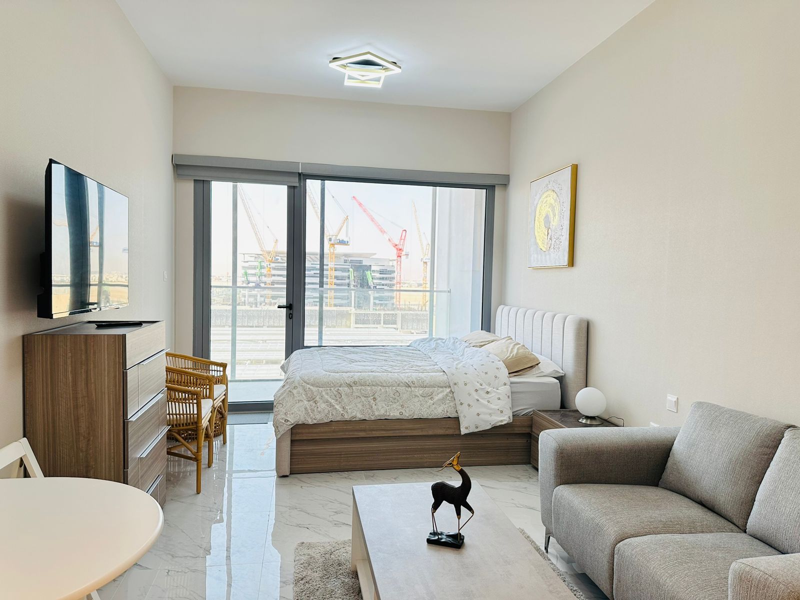 unfurnished 60k Studio Apartment furnished 70k With Private Balcony | American Style Kitchen | Share Pool + Gym