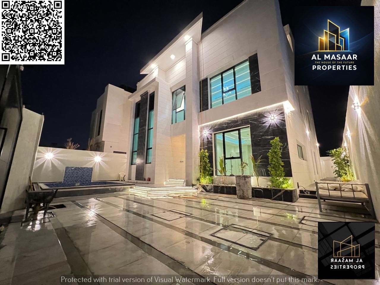 A villa with high-end finishes and built-in wardrobes, with a smart layout that achieves maximum privacy and ease of movement within the home.