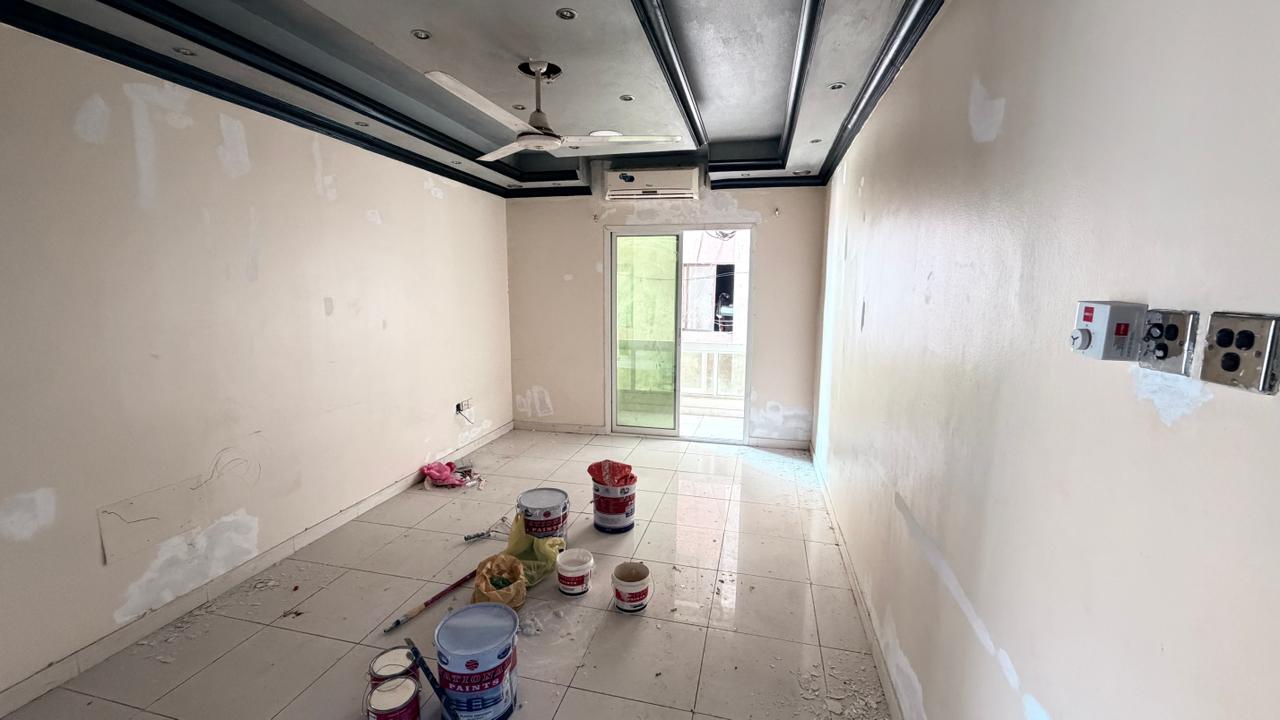 Annual rent 1BHK Ajman Corniche second row large size 2 balconies