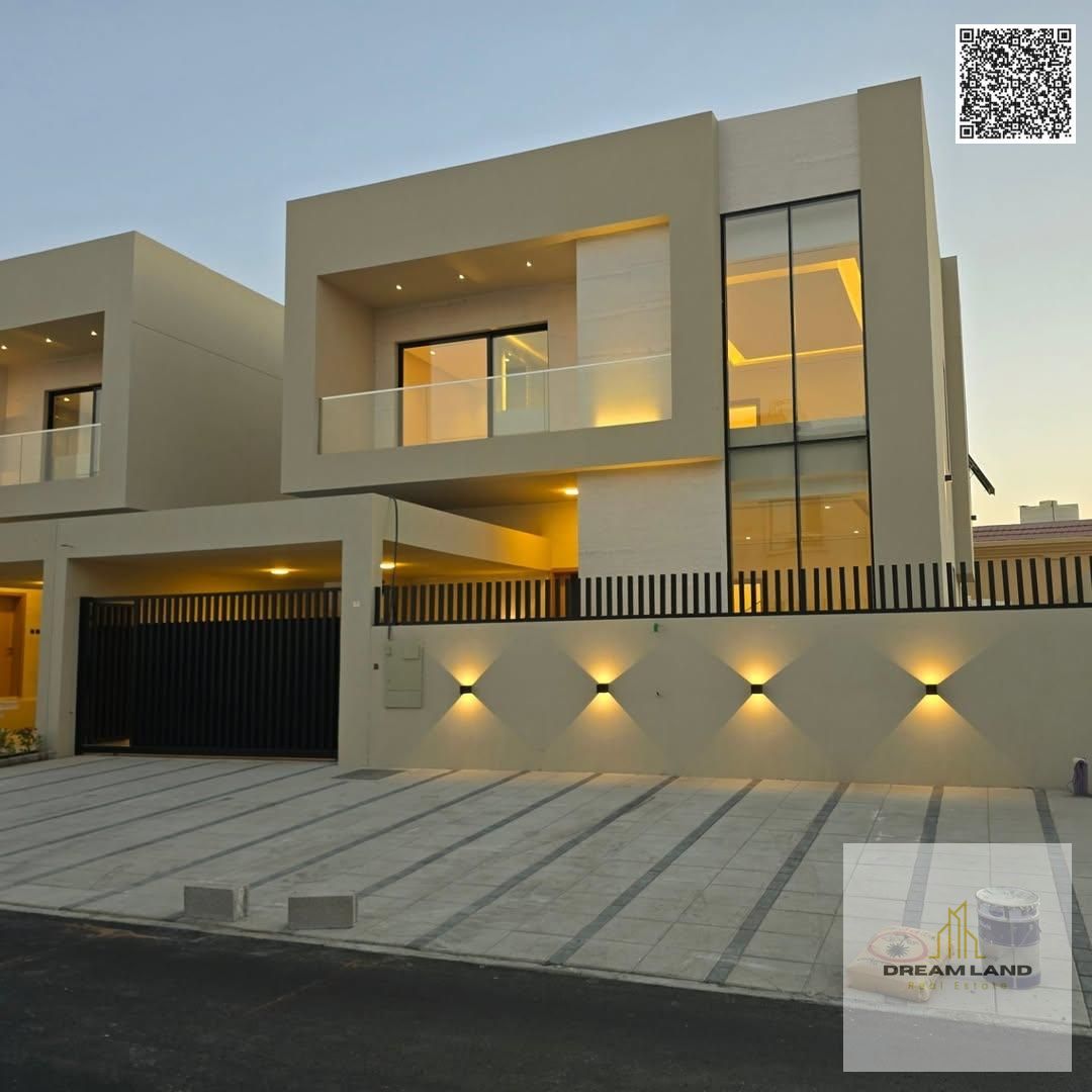 Modern villa for sale – Al Zahia | Ajman with a swimming pool, prime location on a main road – freehold ownership for all nationalities
