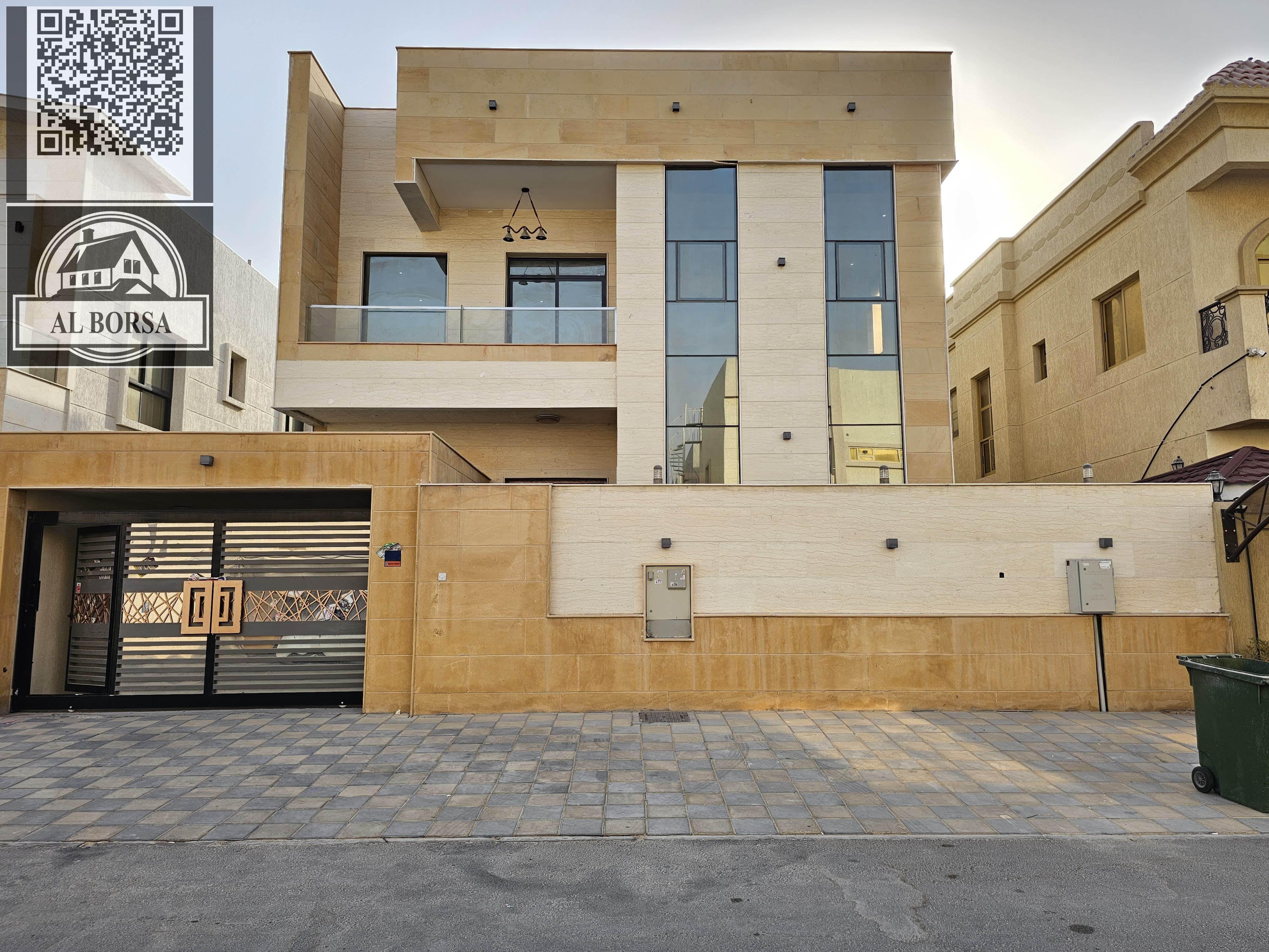 Villa for rent in Al Yasmin | 5 master bedrooms + living room and majlis + kitchen + maid's room | Second tenant | AED 100,000