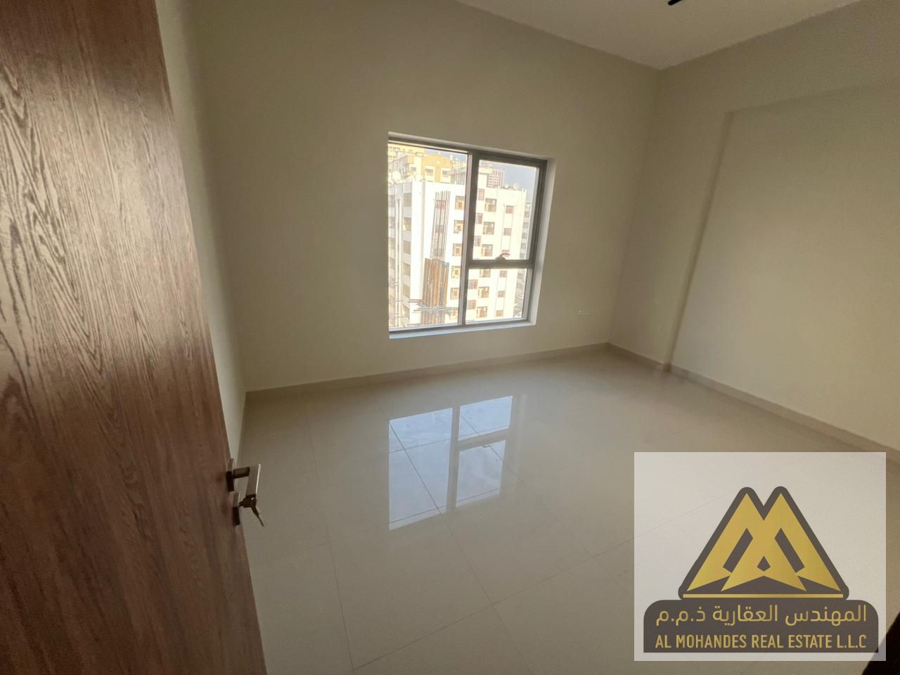 Three bedroom apartment for annual rent in Al Nuaimiya 1 Ajman first tenant with central AC balcony built in wardrobes excellent finishing and a conve
