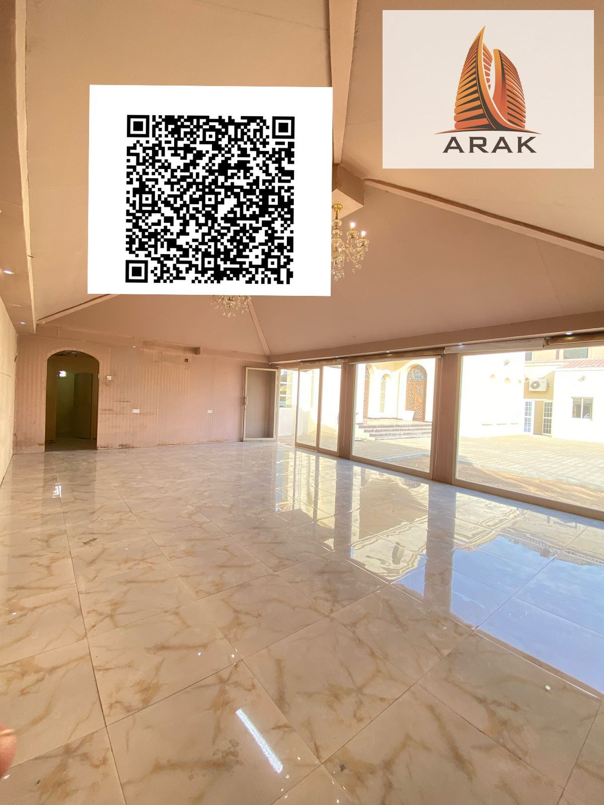 For rent or sale a single storey villa on a corner plot with two streets in Ajman Al Raqaib area. The location is excellent and very close to all esse