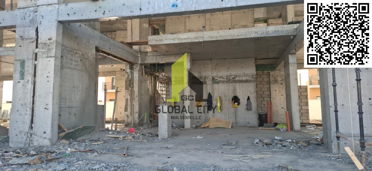COMMERCIAL SHOPS FOR SALE IN AL AAMRA RESIDENCE TOWER E , GROUND PLUS MEZZANINE , SQFT 1,161 , SQM 107.86 , 5 YEARS PAYMENT PLAN , SHOP NUMBER 04 ,,,,