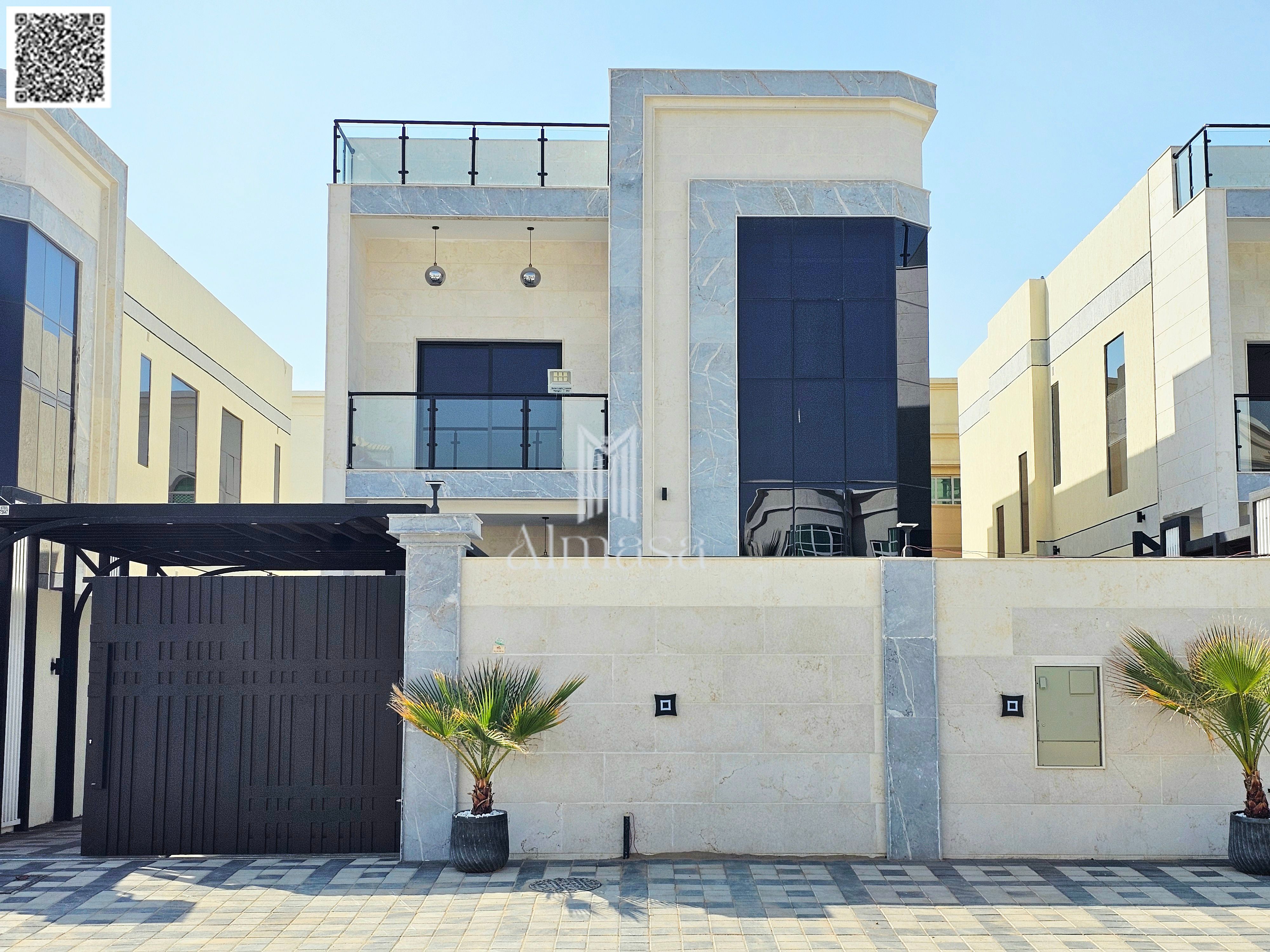 Own a modern villa with a stone facade, 5 bedrooms, and a swimming pool.