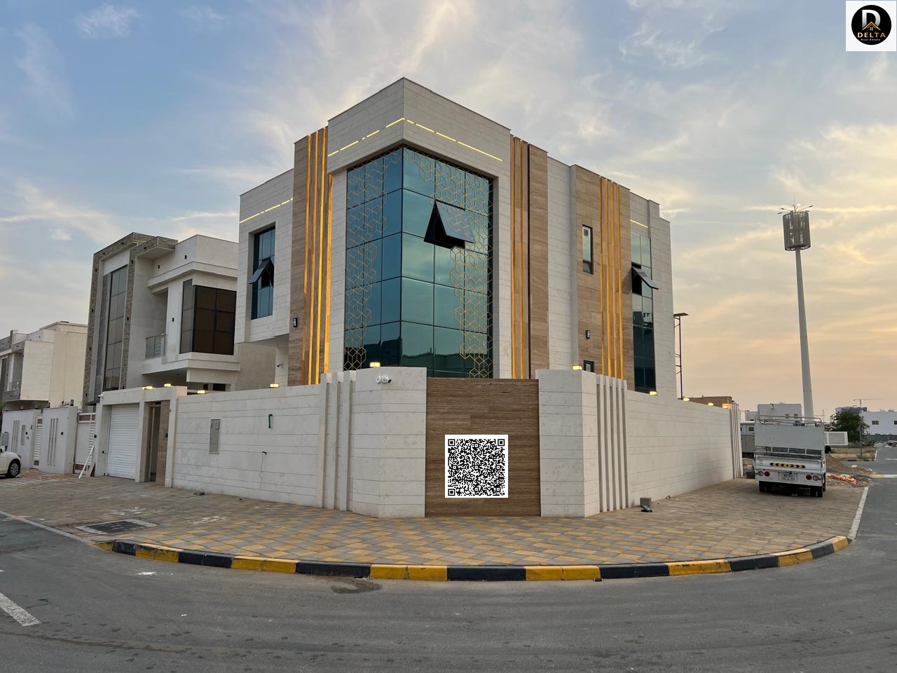 Own a two-story corner villa with a rooftop terrace and a large yard. European design, VIP finishing, prime location behind Al Qabail Mall and close t
