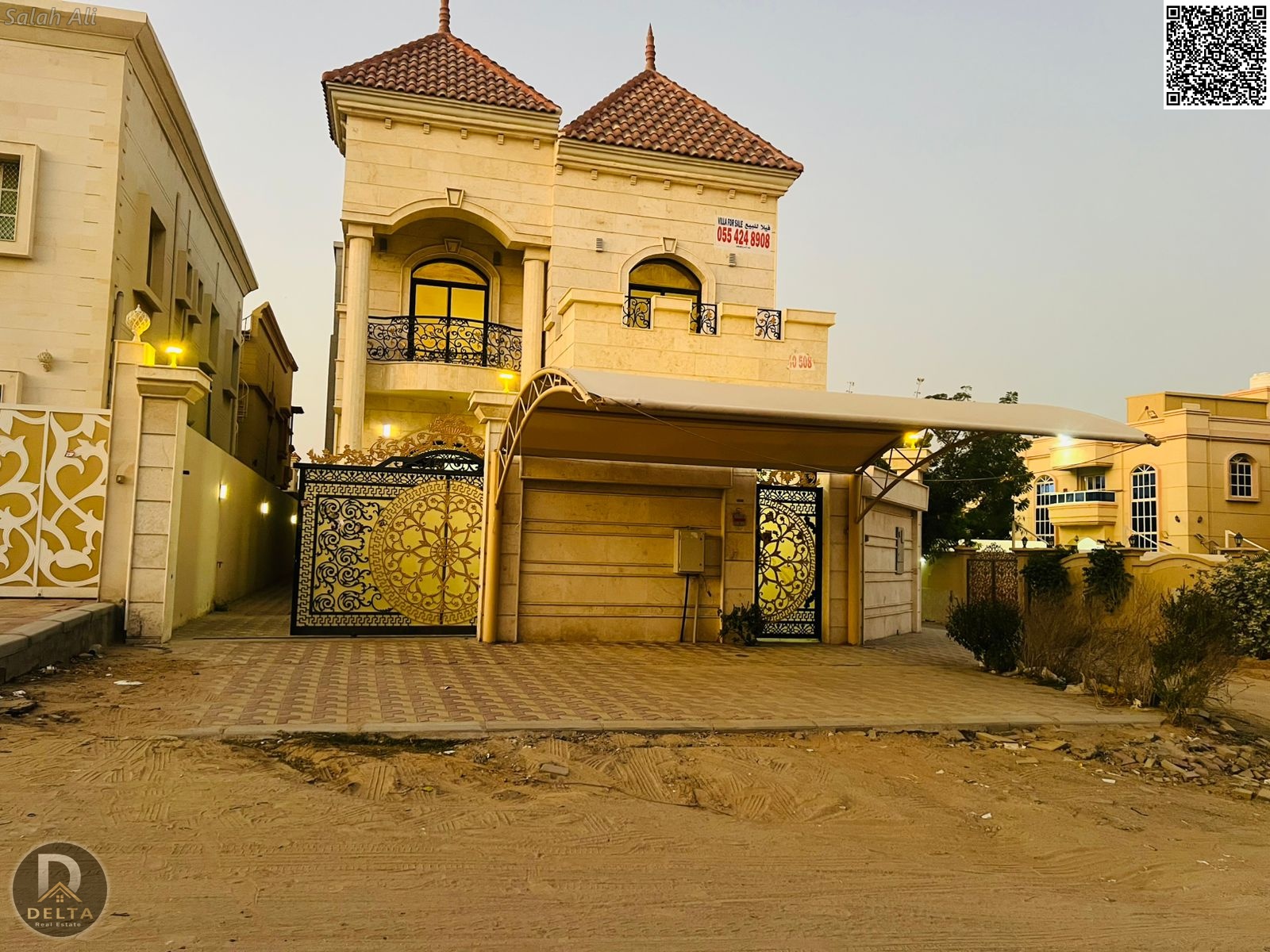 Modern villa for sale – Prime location opposite services, freehold ownership for all nationalities