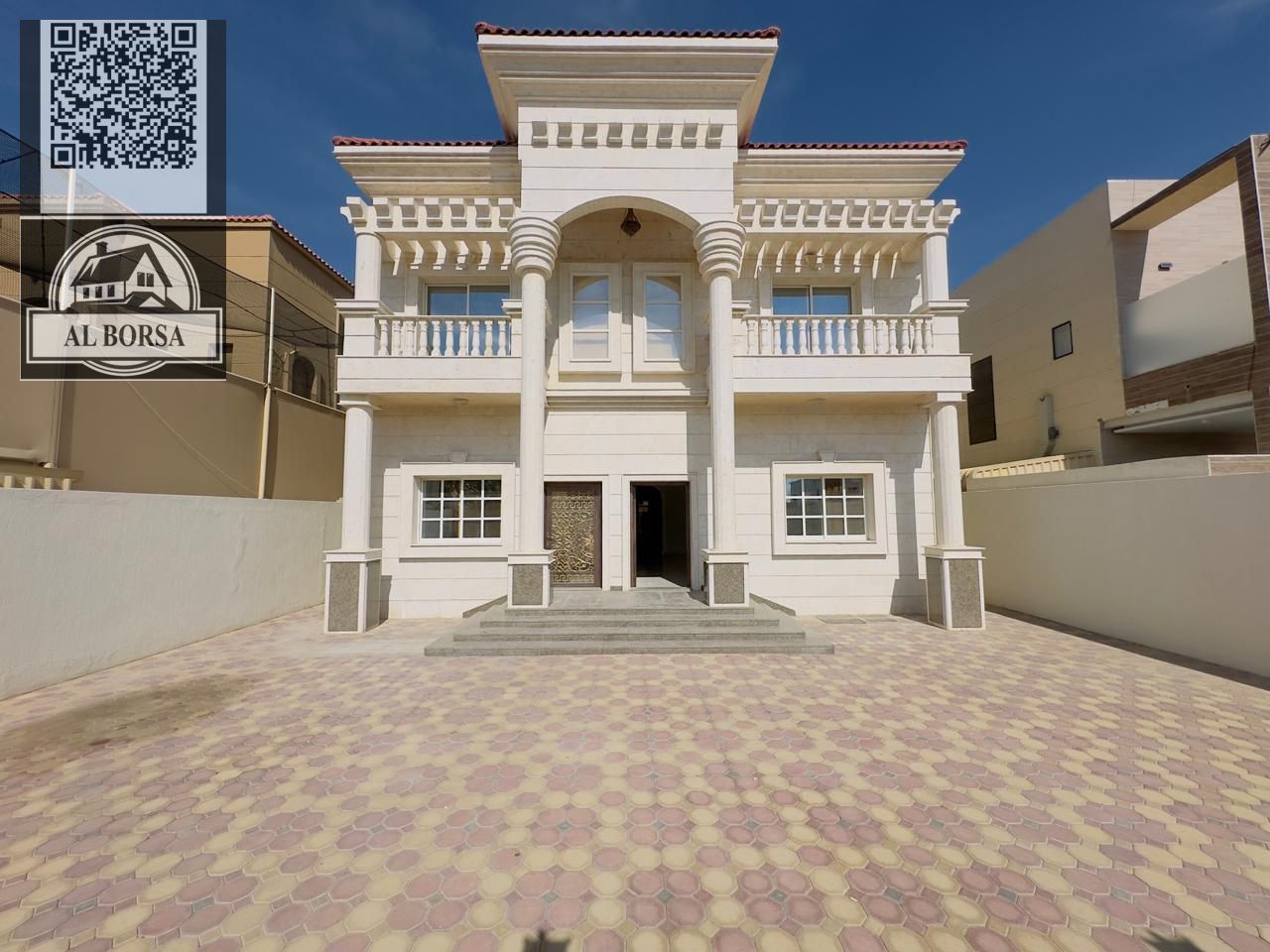 Villa for rent in Al Muwaihat 1, area 5000 ft², 5 bedrooms, majlis and 2 living rooms, built-up area 4500 ft², 140,000
