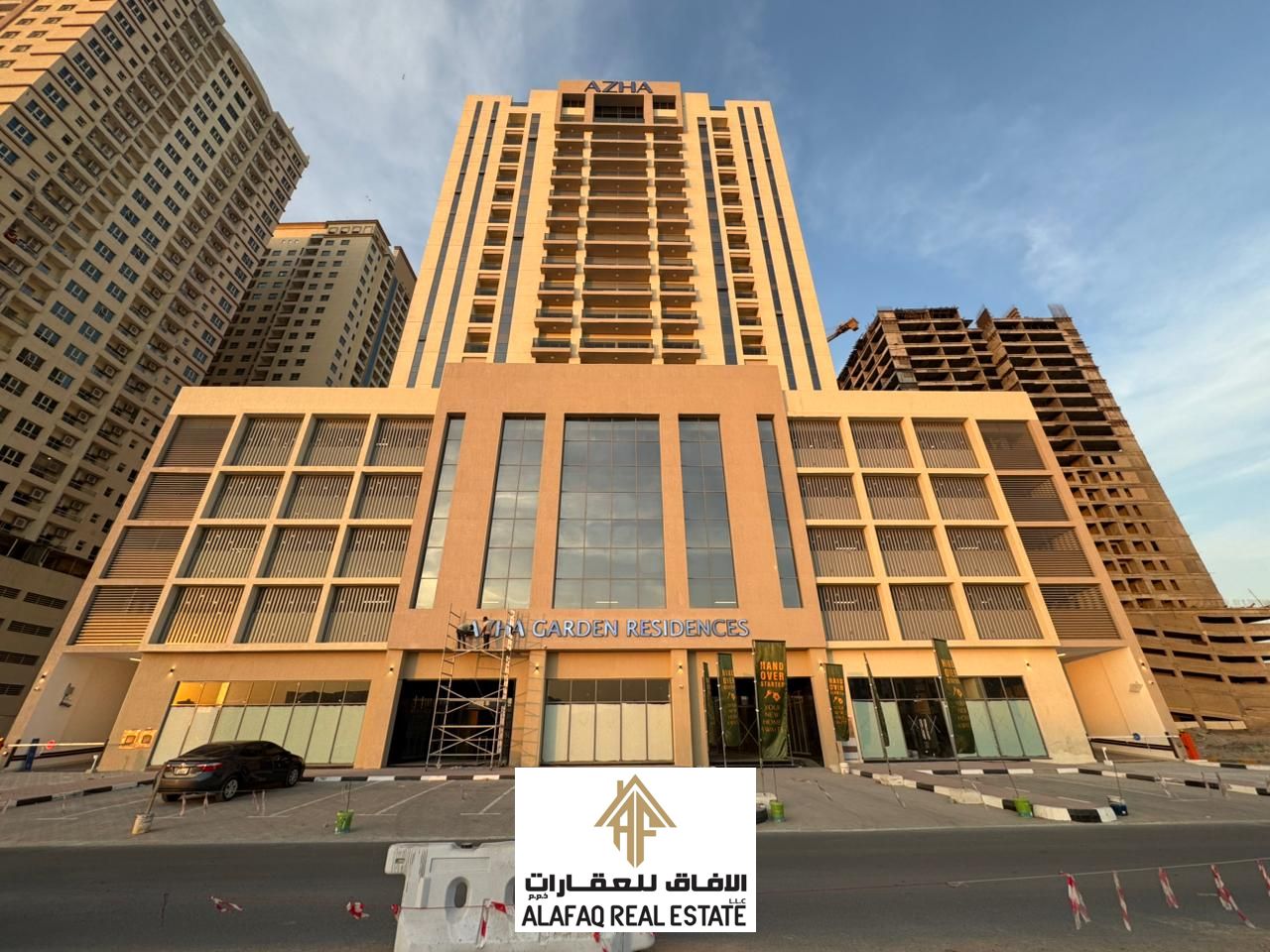 Studio with a balcony, built-in wardrobes, a gym, a swimming pool, and parking in Azhar Garden Residence Towers