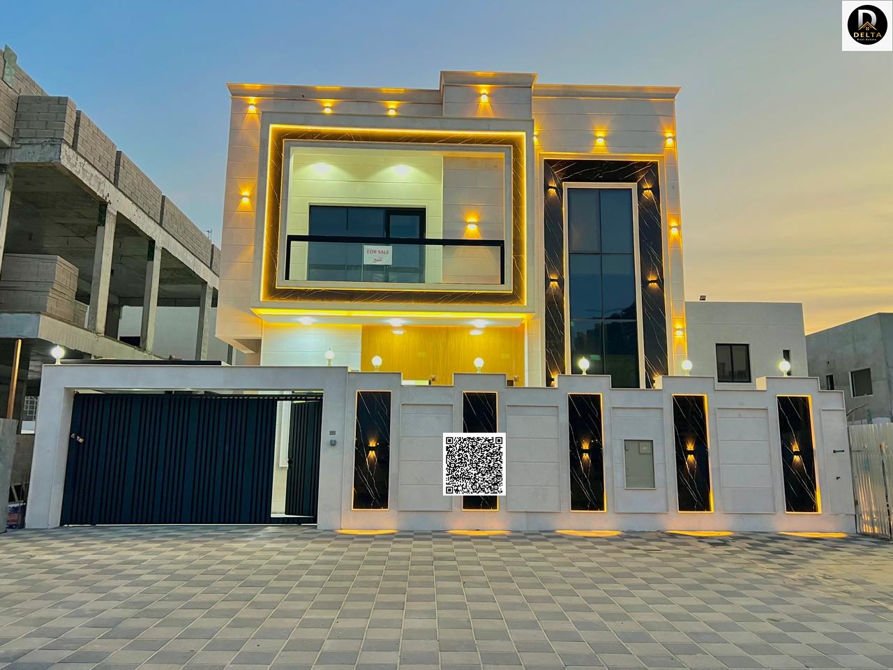 Own a luxury villa for sale in Al Amrah, Ajman. Freehold ownership for all nationalities. High-end finishing. Prime location close to all services. Re