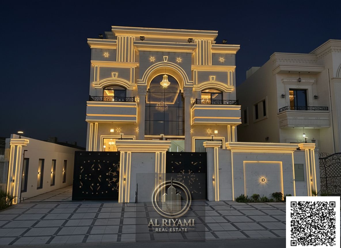 Luxury Classic Villa for Sale in Al Helio 2 with Super Deluxe Finishes, a Unique Rooftop, and a Strategic Location near Sheikh Mohammed Bin Zayed Road