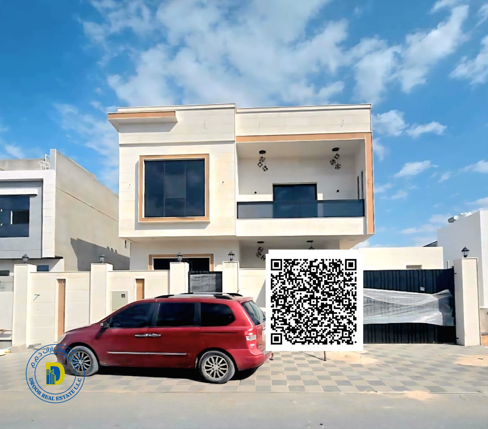 Own a luxury villa for the same price as your rent with a small down payment in Al Zahia. Upscale 5-bedroom villa, registration fees included.